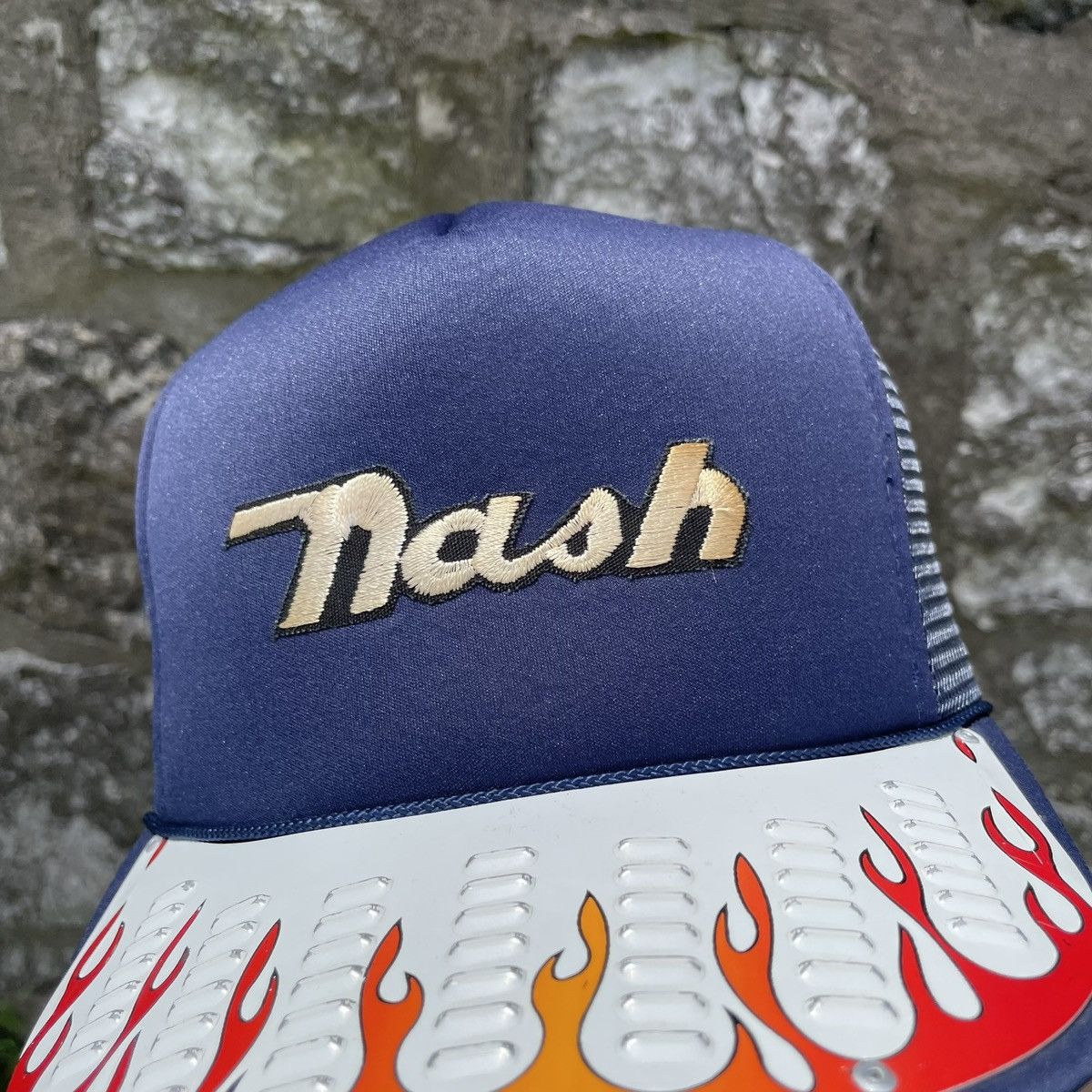Other Vintage Nash Motors Flame Metal Brim Trucker Hat Snapback Size ONE SIZE - 3 Thumbnail