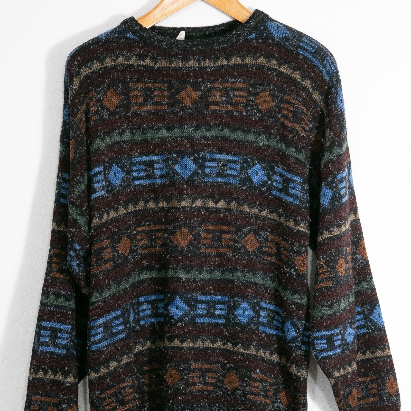 Vintage Vintage Italian Wool Acrylic Blend Sweater Mens XL Abstract Size US XL / EU 56 / 4 - 2 Thumbnail