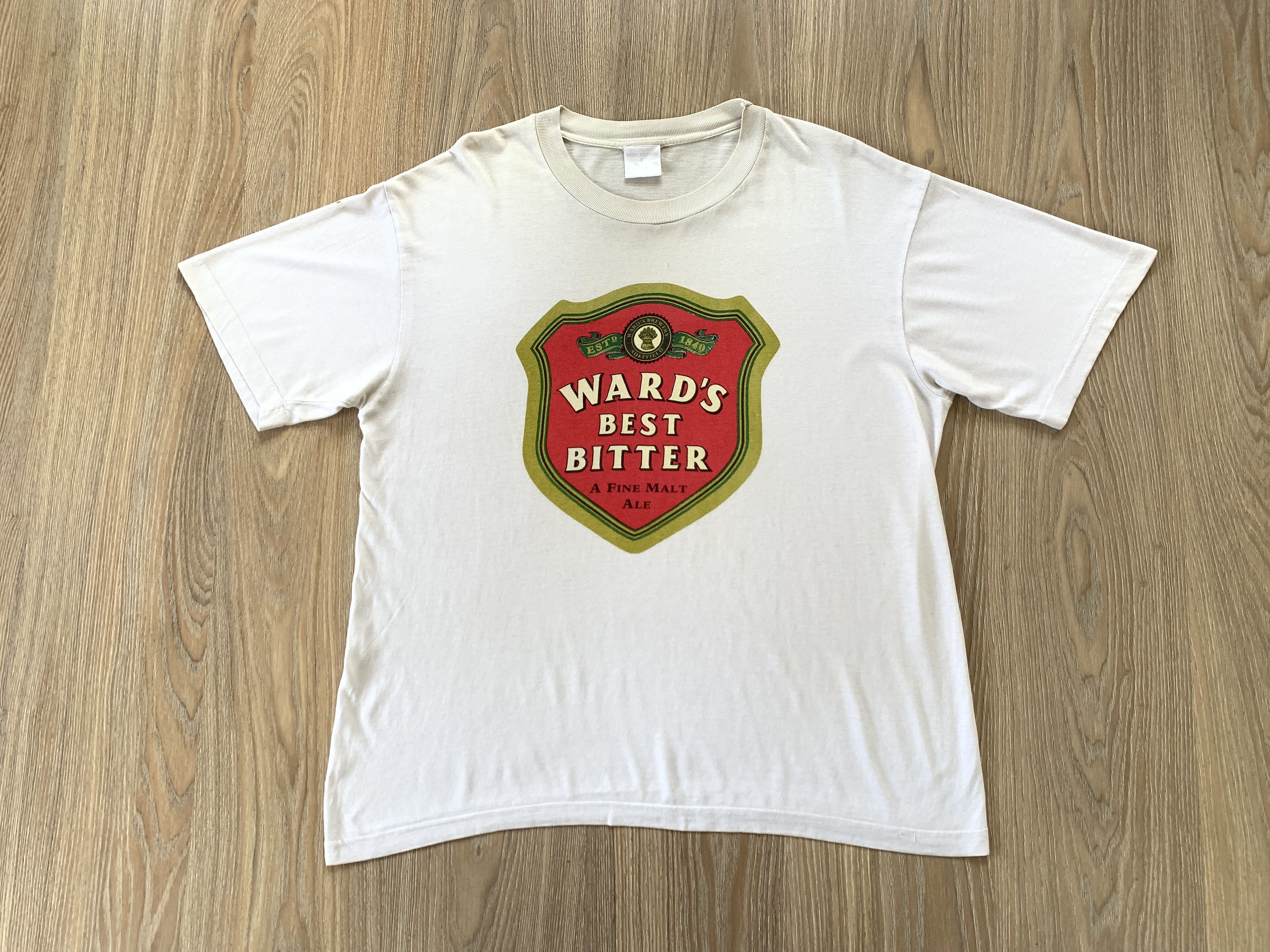 Vintage Vintage Wards Best Bitter A Fine Malt Ale 1994 T Shirt Size US L / EU 52-54 / 3 - 2 Thumbnail