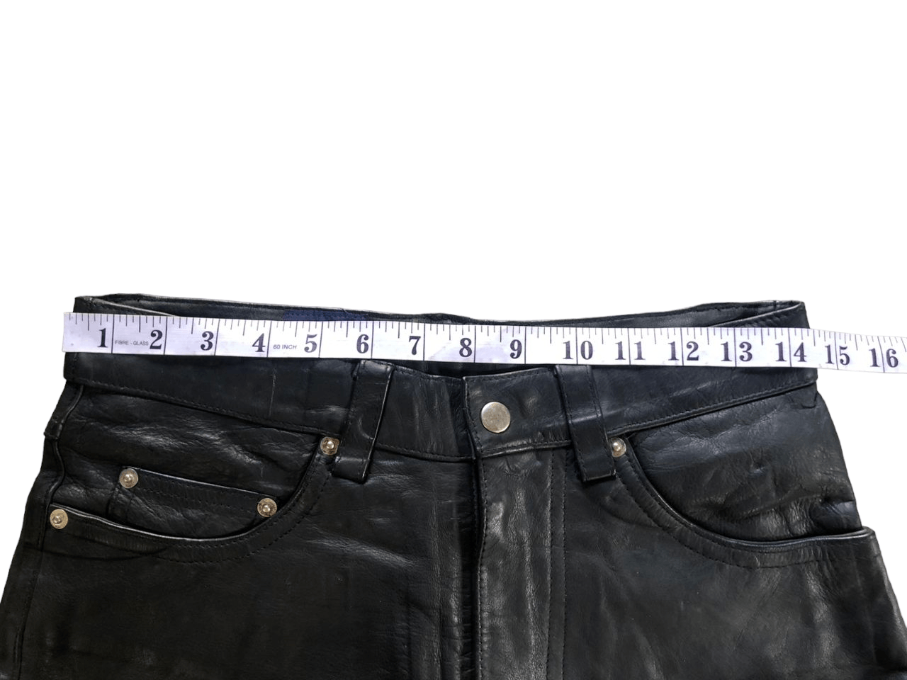 Beams Plus Rare💥Beams black Cowhide Leather Pants Size US 29 - 17 Thumbnail