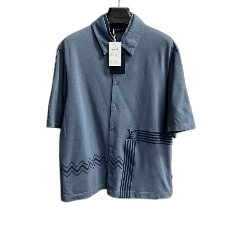 Louis Vuitton Louis Vuitton Louis Vuitton Blue Logo Print Short Sleeve S Size US L / EU 52-54 / 3 - 1 Thumbnail
