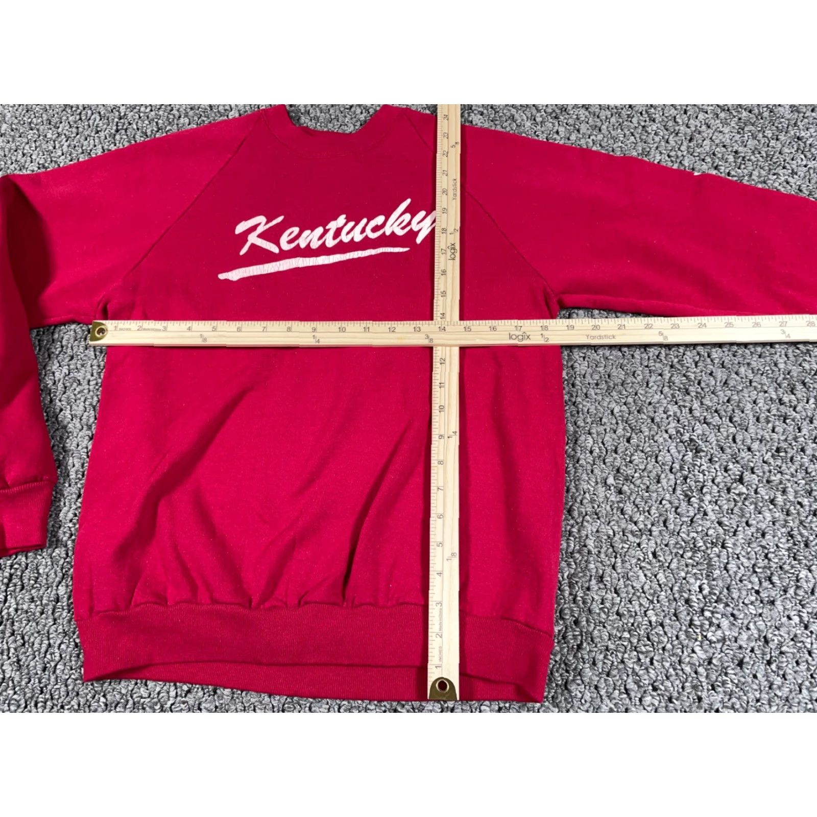 Vintage VINTAGE Kentucky Sweatshirt Shirt Adult Medium Red Raglan Sleeves Kentucky Bluegrass State 80s 90s Retro Graphic Print Mens Size US M / EU 48-50 / 2 - 4 Thumbnail