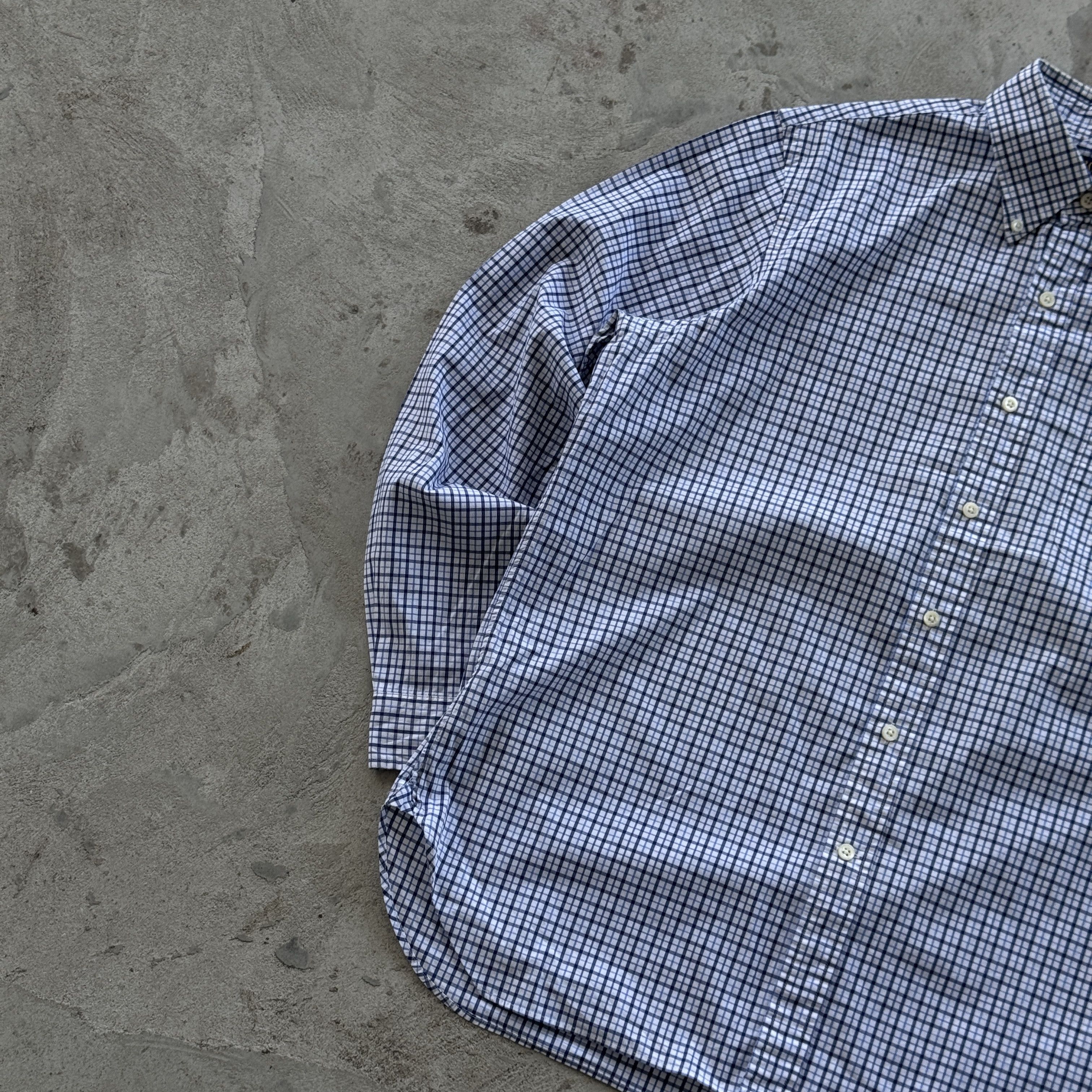 Polo Ralph Lauren Polo Ralph Lauren Blue White Check Stretch Poplin Shirt L Size US L / EU 52-54 / 3 - 3 Thumbnail