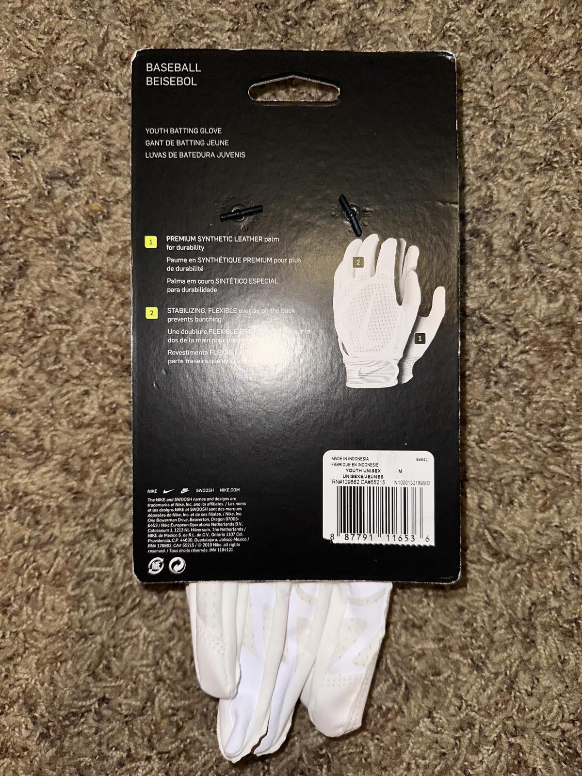 Nike Nike Youth Alpha Huarache Edge Batting Gloves Size ONE SIZE - 8 Thumbnail