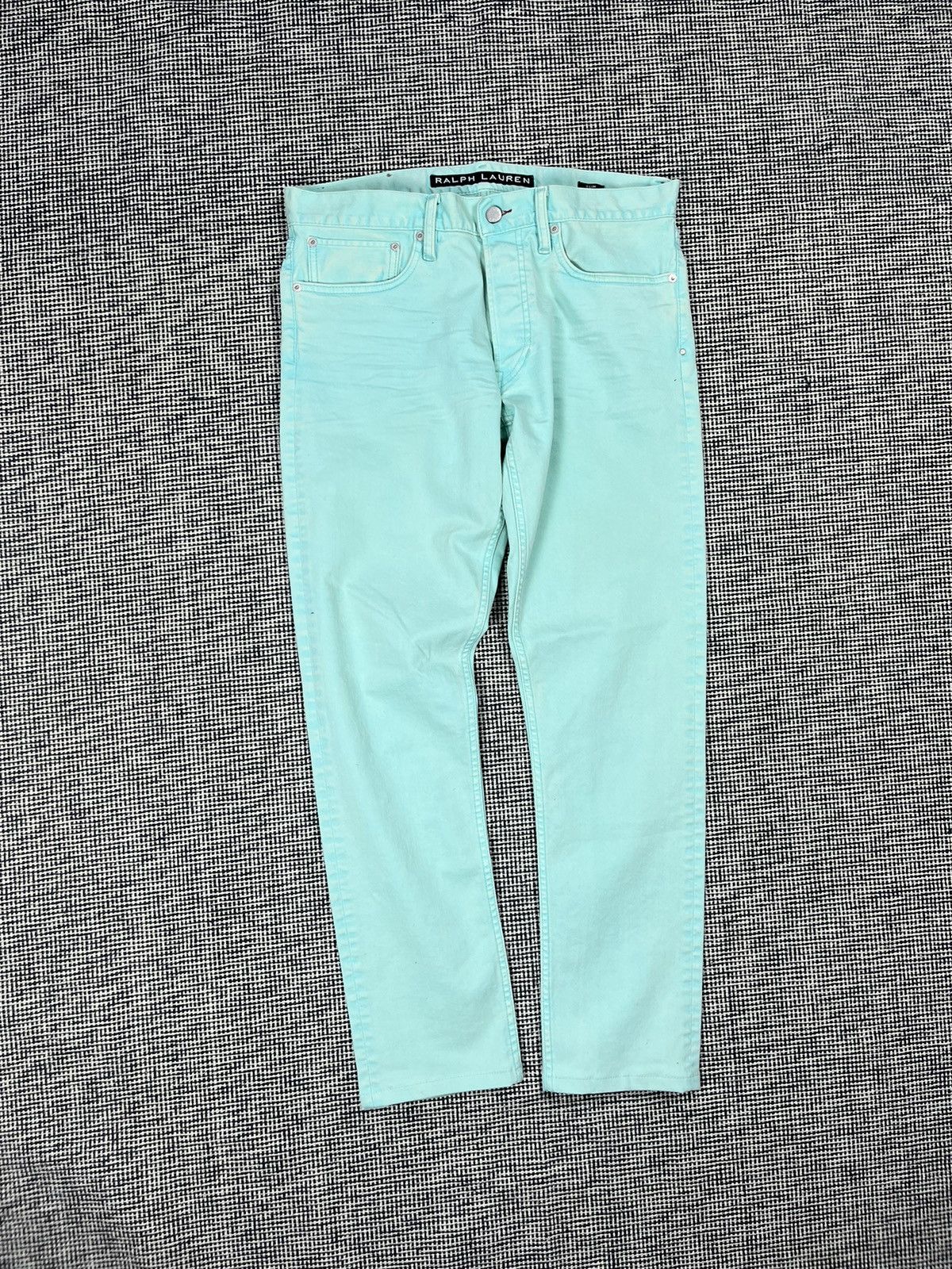 Polo Ralph Lauren × Ralph Lauren × Ralph Lauren Black Label Ralph Lauren black label rare distressed turquoise jeans Size US 34 / EU 50 - 1 Thumbnail