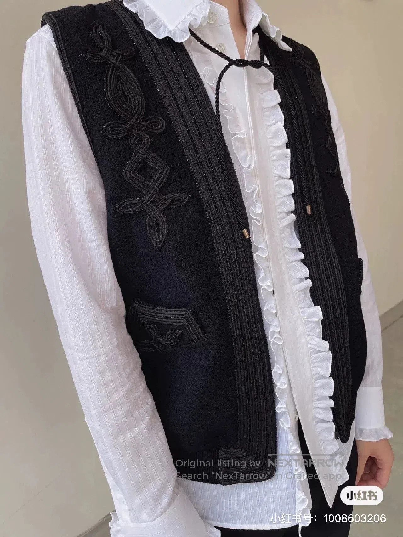 Saint Laurent Paris Saint Laurent Runway Beaded Embroidery Wool Vest. Size US M / EU 48-50 / 2 - 1 Thumbnail