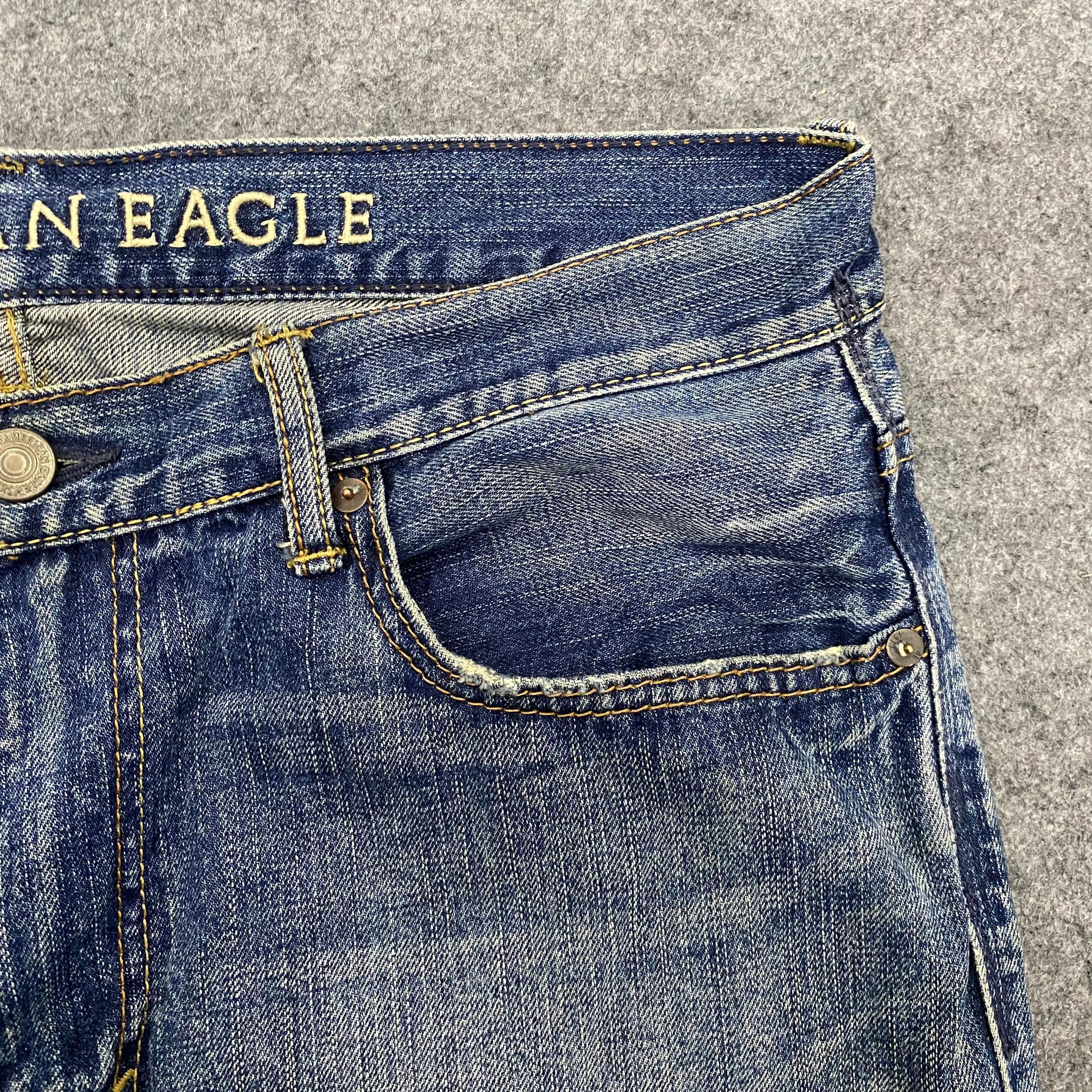 American Eagle Outfitters 💥Vintage American Eagle Qutfitters Distressed Denim Size US 36 / EU 52 - 10 Thumbnail