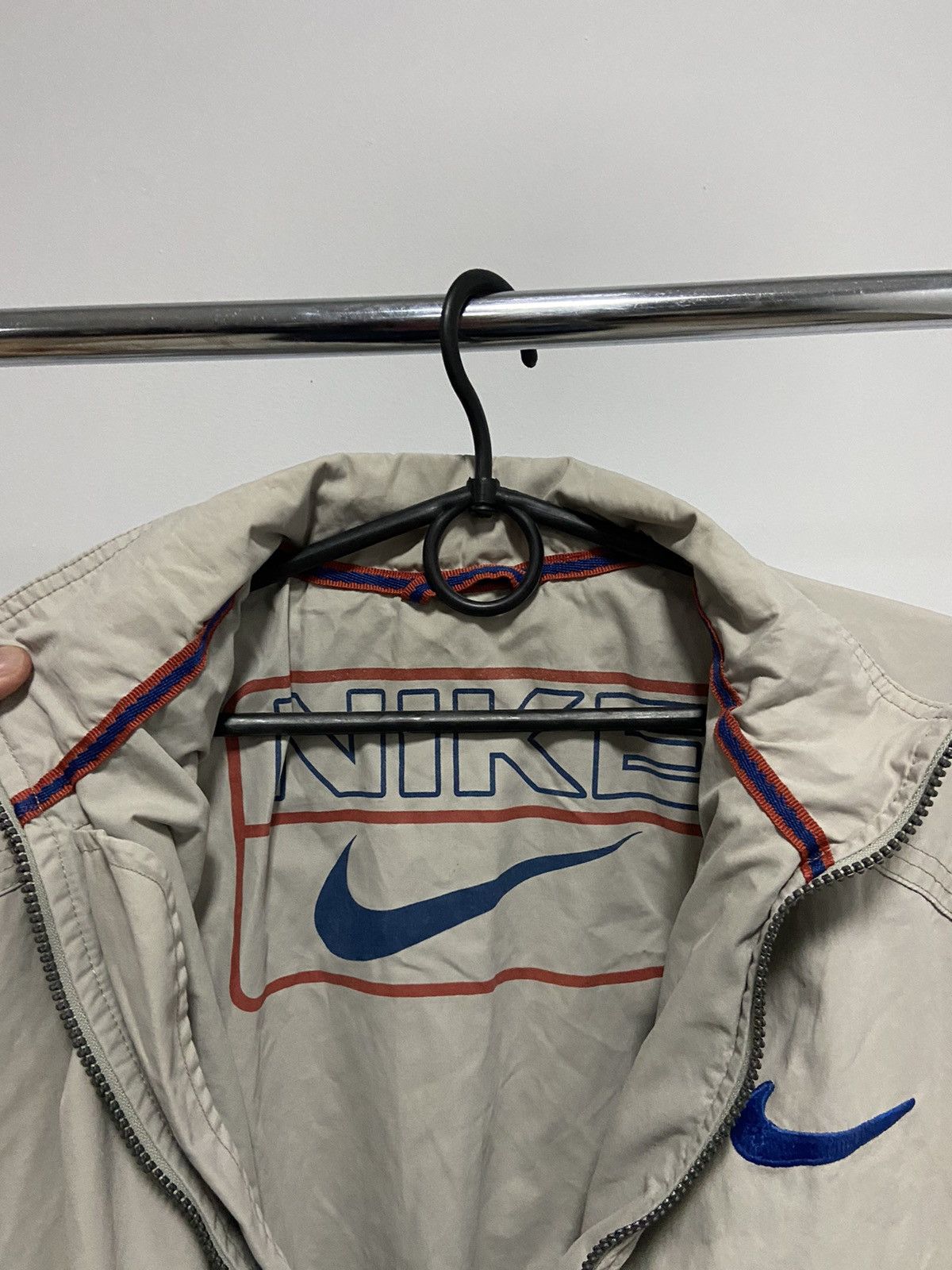 Nike × Vintage Nike Jacket Nylon Vintage swoosh Logo Zip Size US L / EU 52-54 / 3 - 5 Thumbnail