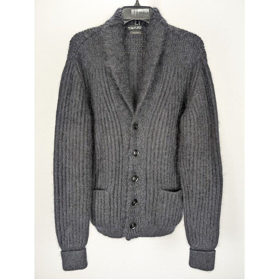 Tom Ford o1rshd1 CC20 Cardigan in Gray Size US M / EU 48-50 / 2 - 2 Thumbnail