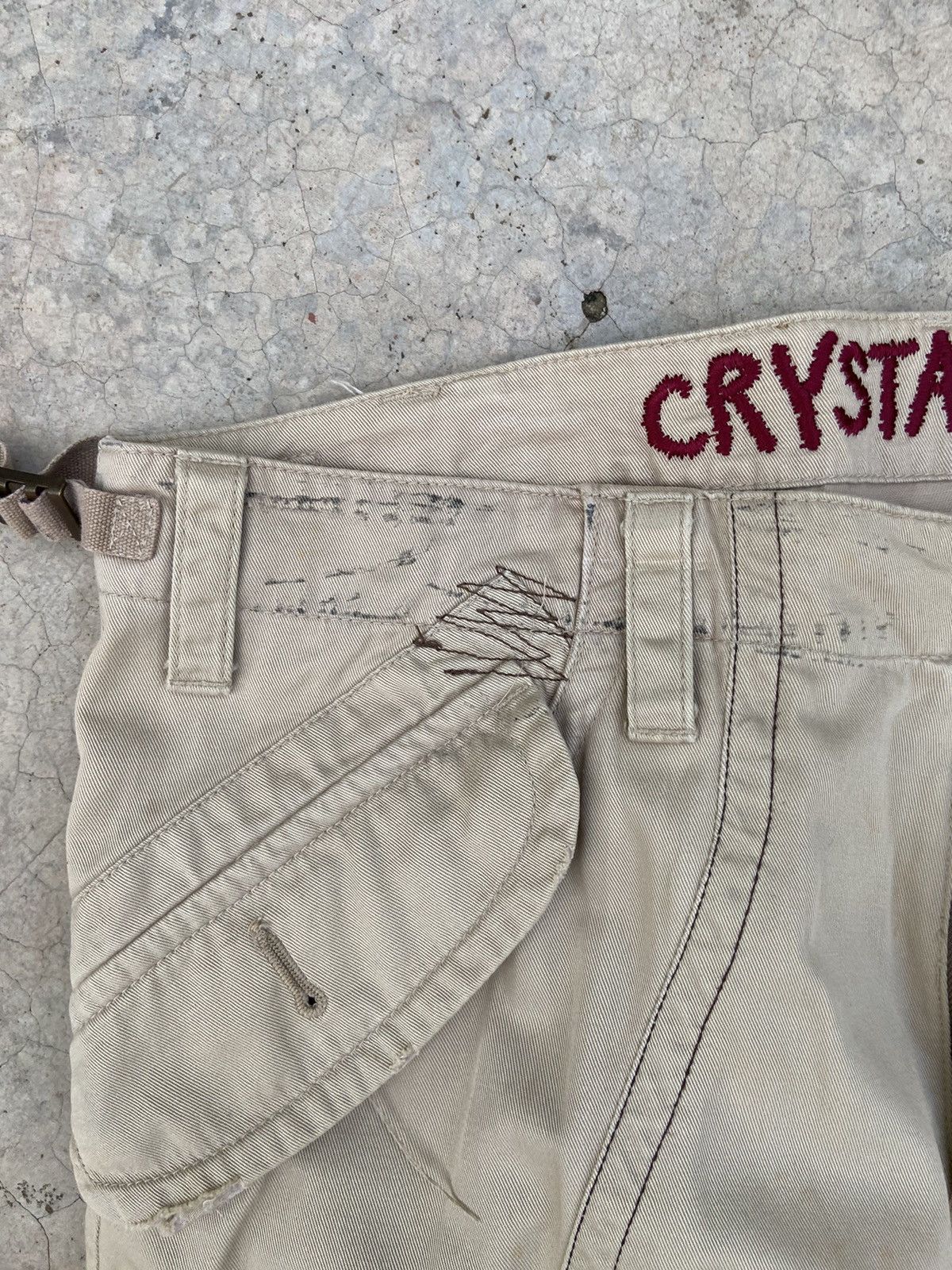 If Six Was Nine 🔥 Crystal Bush Cargo pants bondage hysteria distressed Size US 35 - 8 Thumbnail