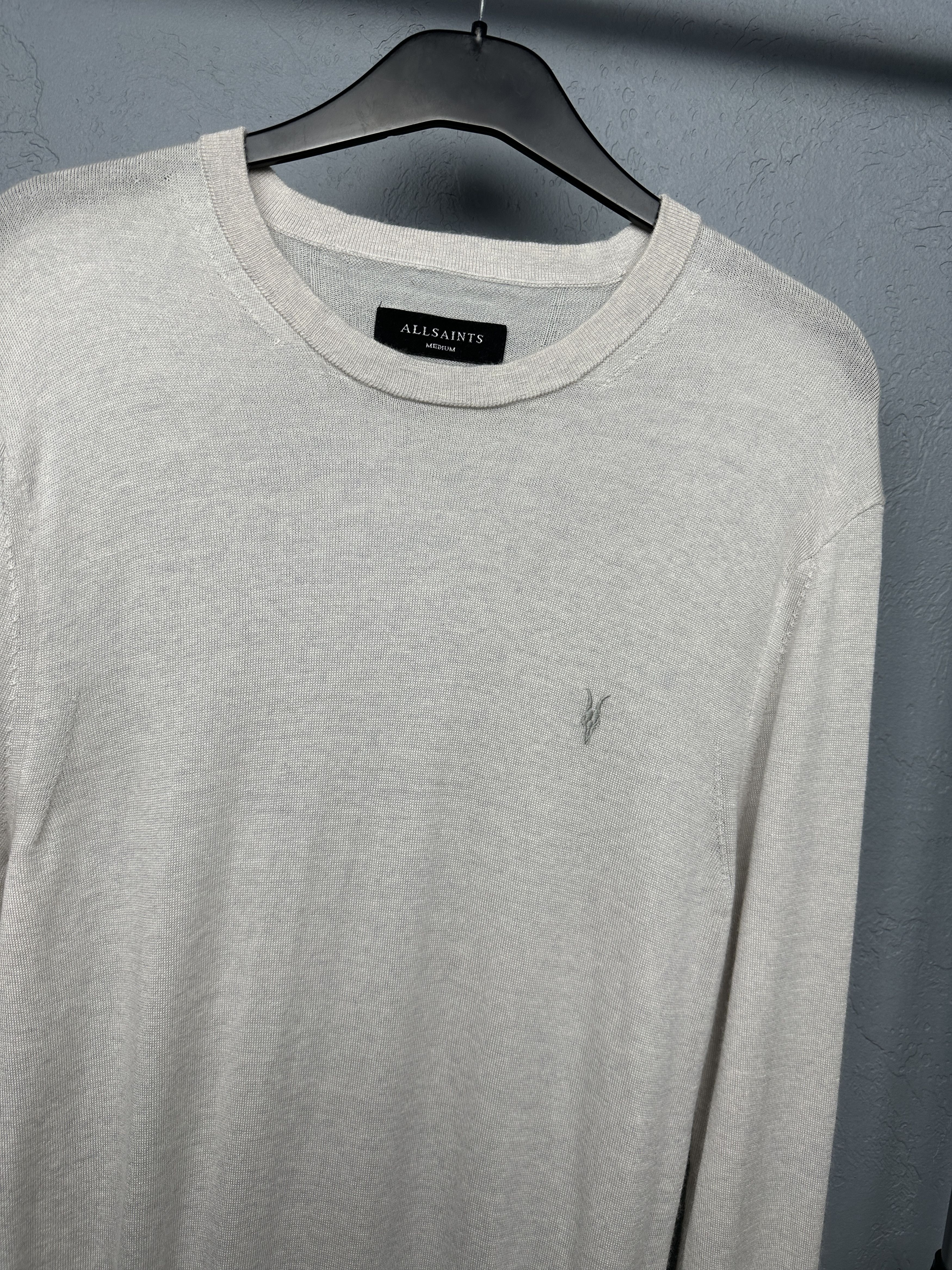 Allsaints AllSaints Mens Mode Merino Crew Neck Wool Knit Sweater Size US M / EU 48-50 / 2 - 2 Thumbnail
