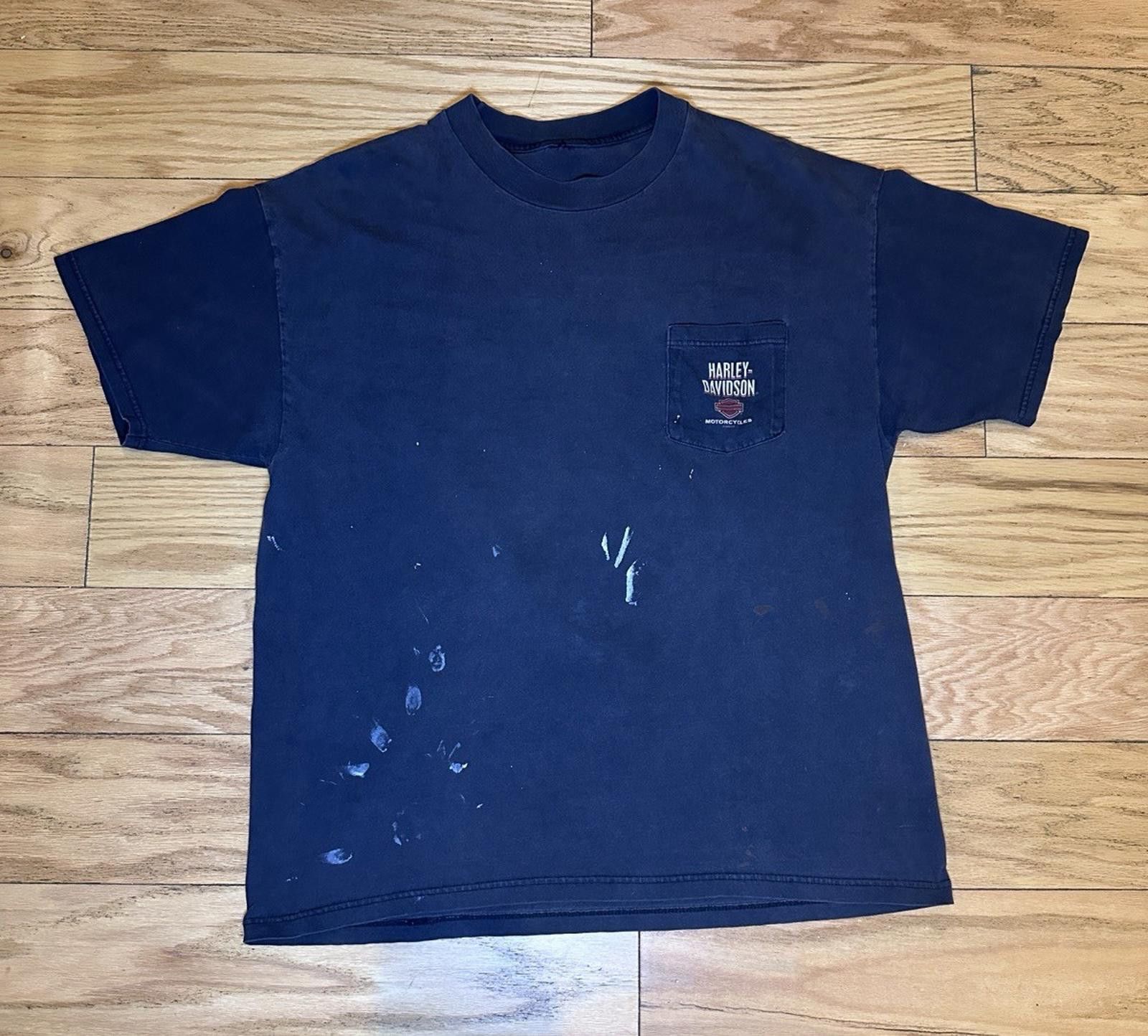 Harley Davidson Vintage Harley Davidson Tshirt Size XL Sun Faded Black Size US XL / EU 56 / 4 - 2 Thumbnail