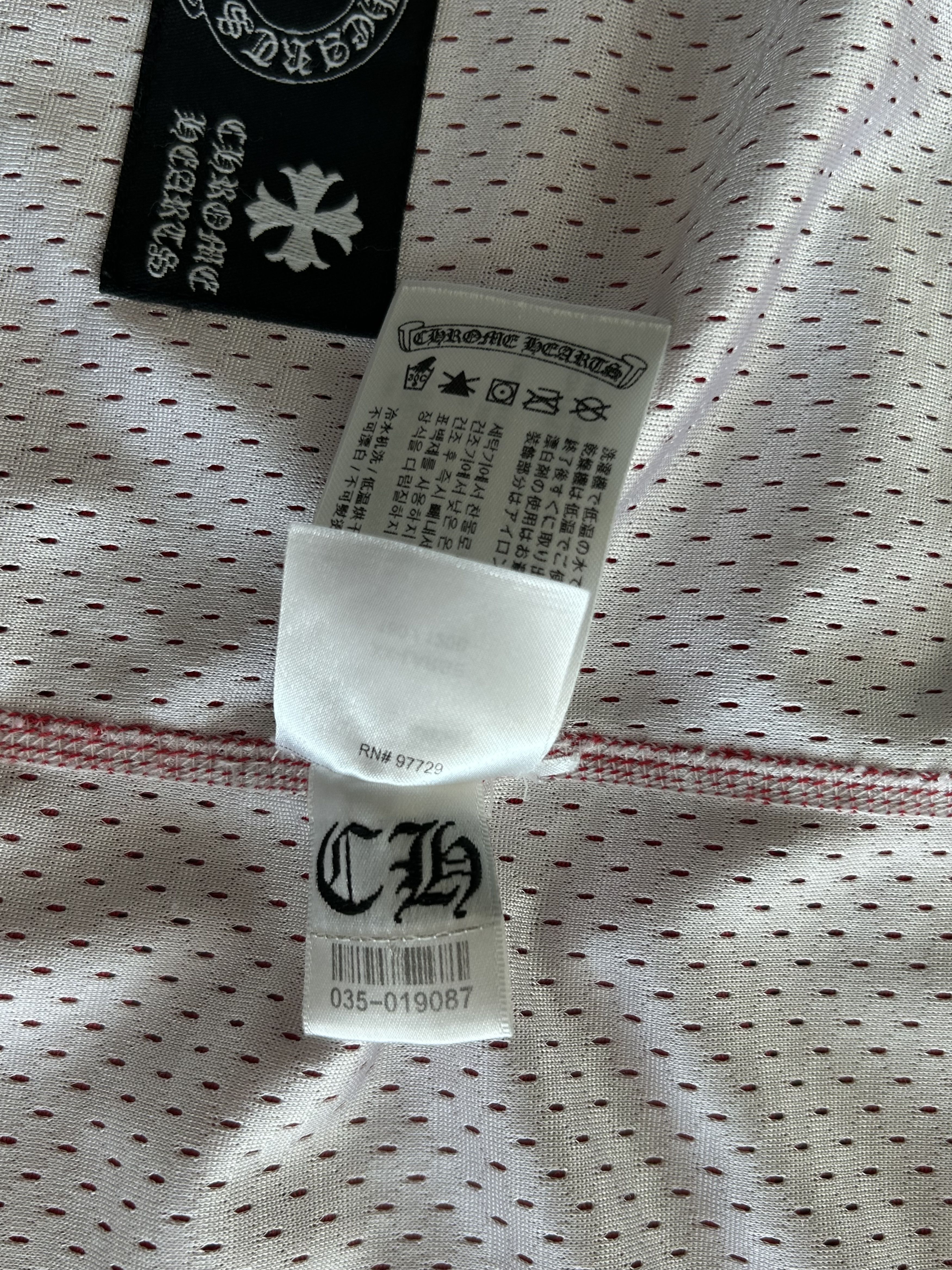 Chrome Hearts Matty Boy Red & White Team Form Reversible Mesh Jersey Size US XXL / EU 58 / 5 - 8 Thumbnail