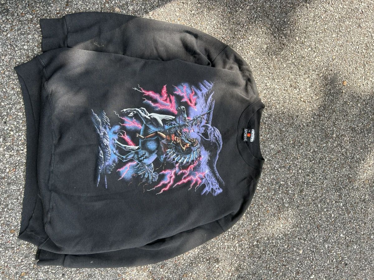 Other Vintage 90s nature horse lightning habitat crewneck Size US XL / EU 56 / 4 - 1 Thumbnail