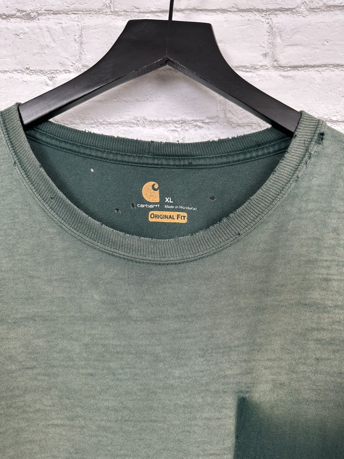 Carhartt (XL) BLASTED THRASHED Vintage Carhartt Ghost Pocket Shirt Size US XL / EU 56 / 4 - 9 Thumbnail