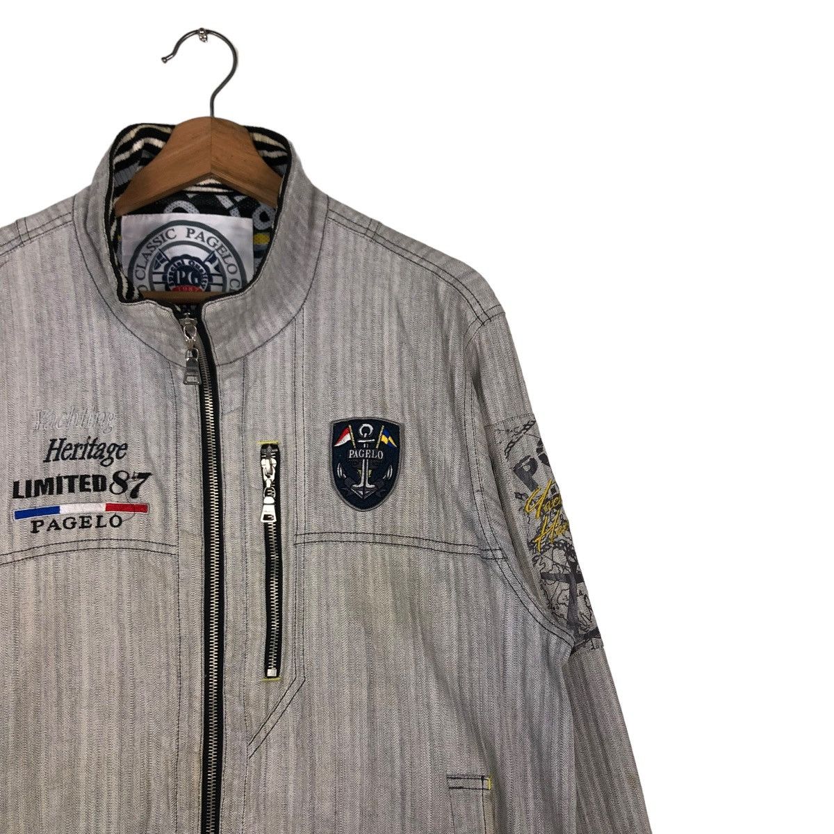Hysteric Glamour 🔥VINTAGE BIKER JACKET PAGELO JAPAN BIG LOGO Size US L / EU 52-54 / 3 - 6 Thumbnail