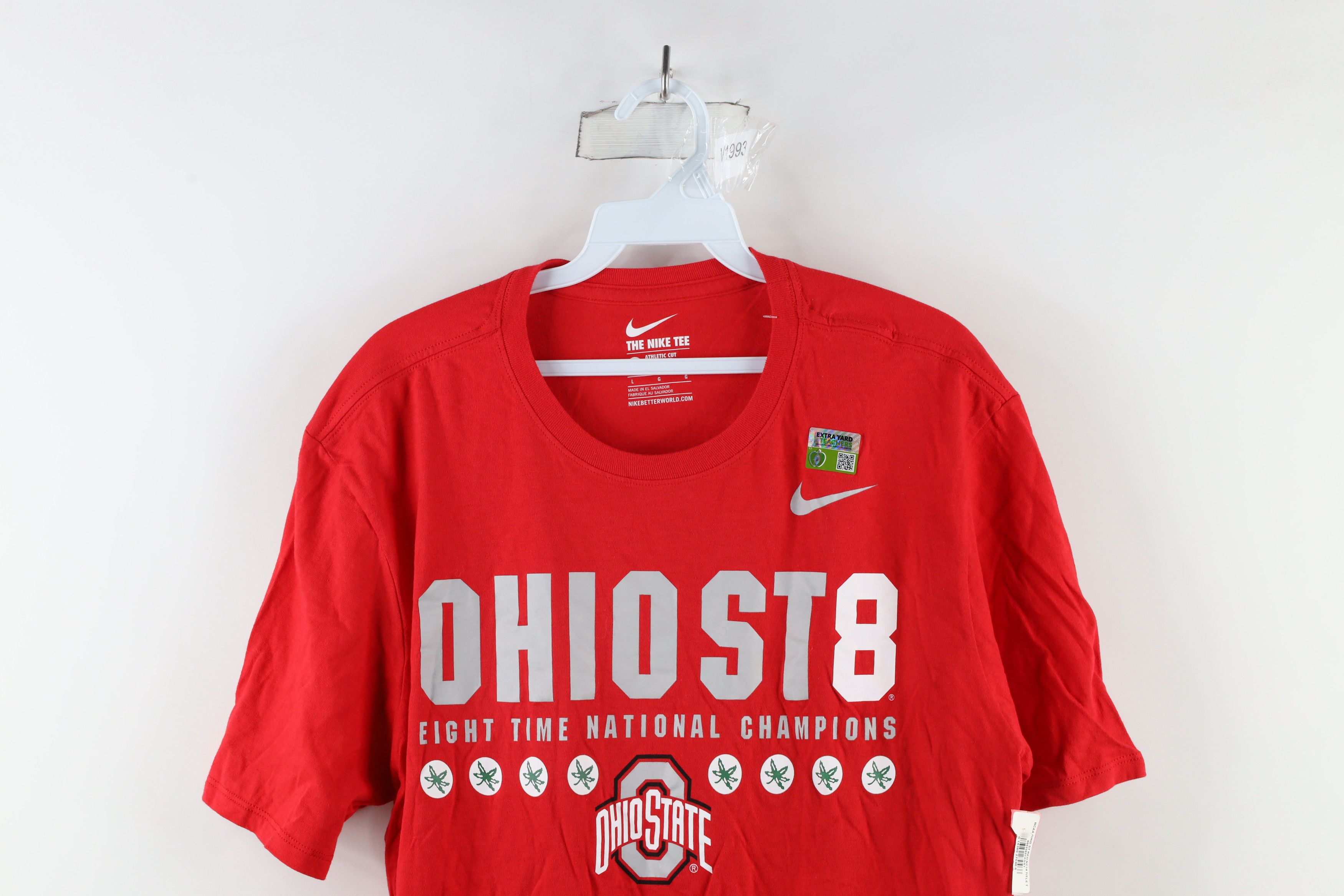 Nike × Vintage New Nike Champs Ohio State University Football T-Shirt Size US L / EU 52-54 / 3 - 2 Thumbnail