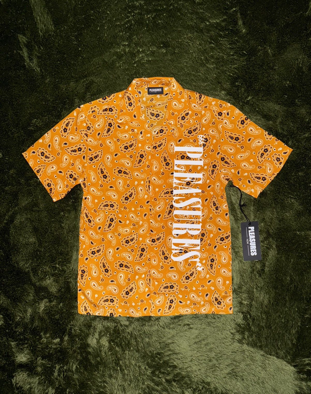 Pleasures [M] PLEASURES button down paisley half shirts orange Size US M / EU 48-50 / 2 - 1 Thumbnail
