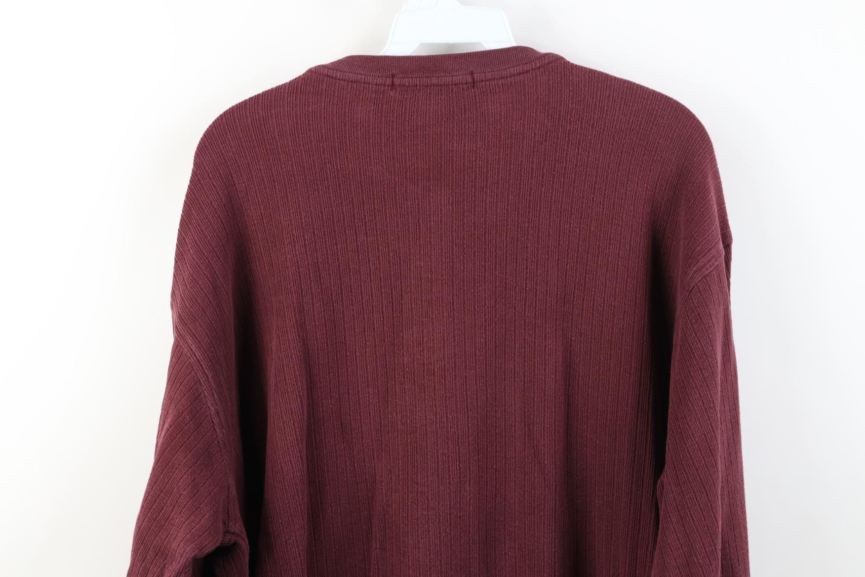 Vintage Vintage 90s Streetwear Thermal Ribbed Knit Henley T-Shirt Size US XL / EU 56 / 4 - 10 Thumbnail