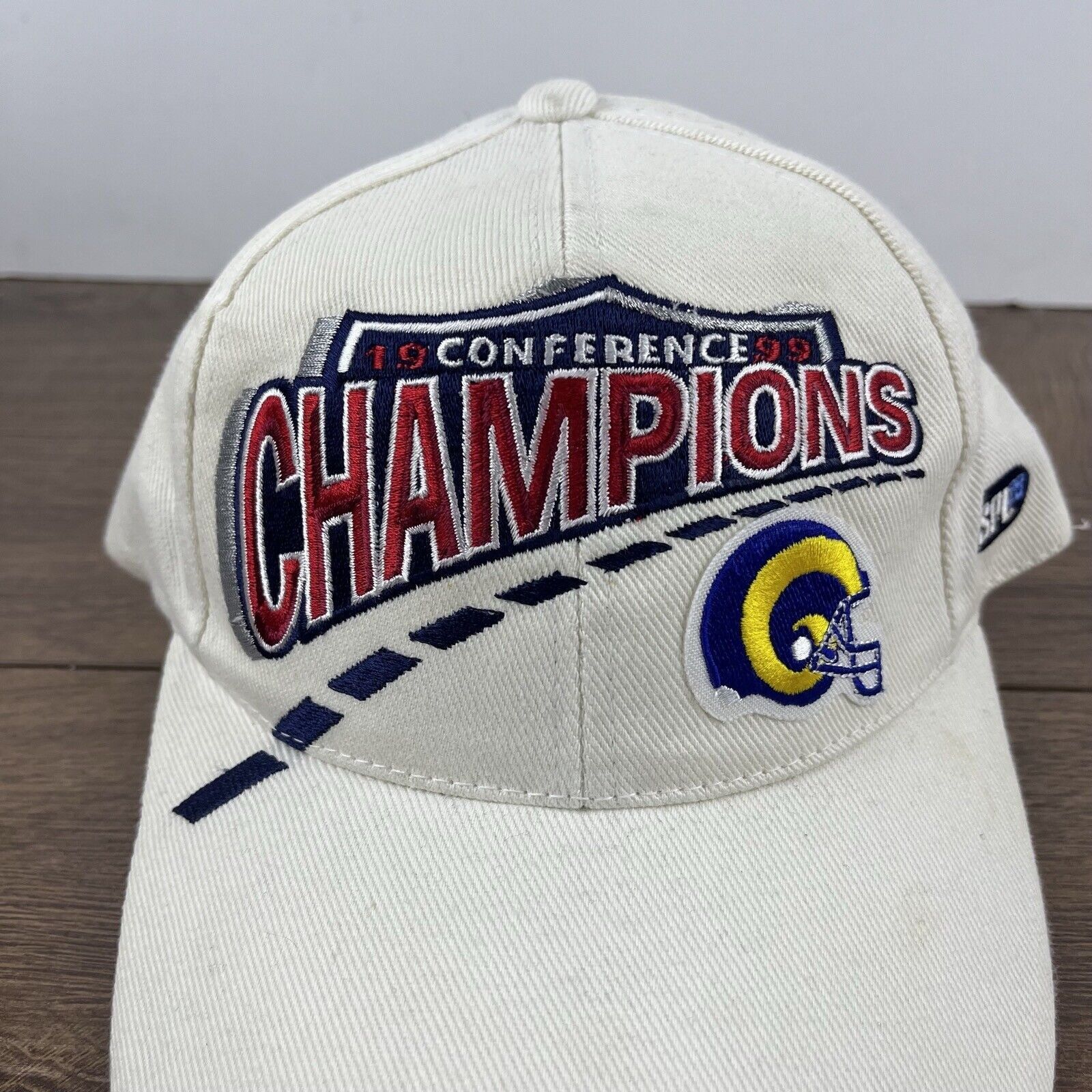 Other 1999 St Louis Rams Champions Hat White Cap Hat Adjustable Ha Size ONE SIZE - 6 Thumbnail