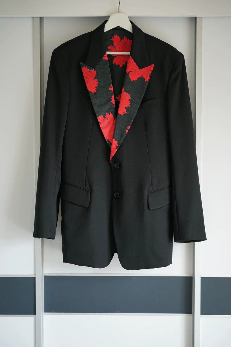 Yohji Yamamoto Yohji Yamamoto size 3 05aw peony flower silk collar suit 25 Size 38R - 2 Thumbnail