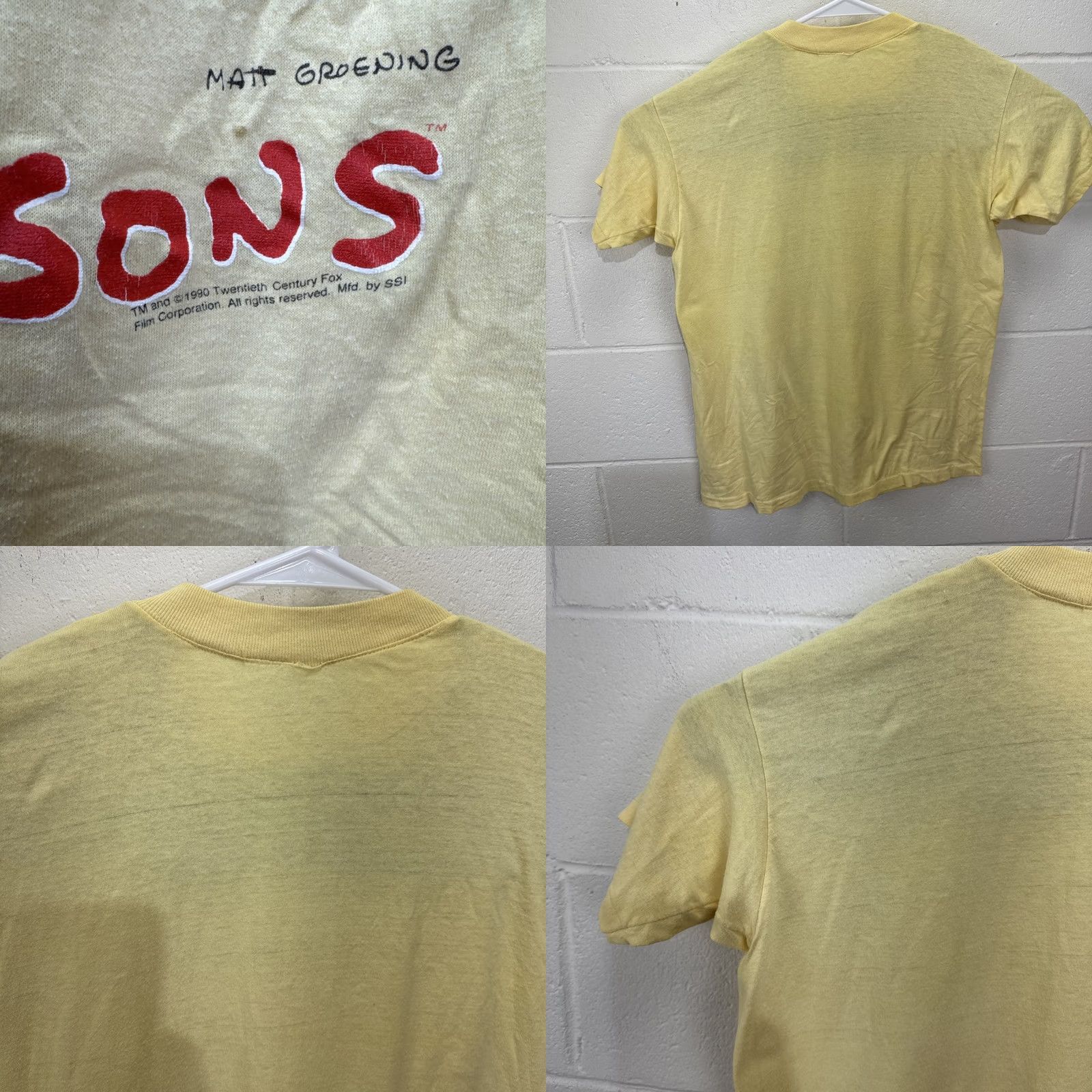 Vintage VINTAGE The Simpsons Family Portrait T-Shirt Mens L Yellow 90s Cartoon Graphic Print Bart Homer 1990s Rare Size US L / EU 52-54 / 3 - 8 Thumbnail