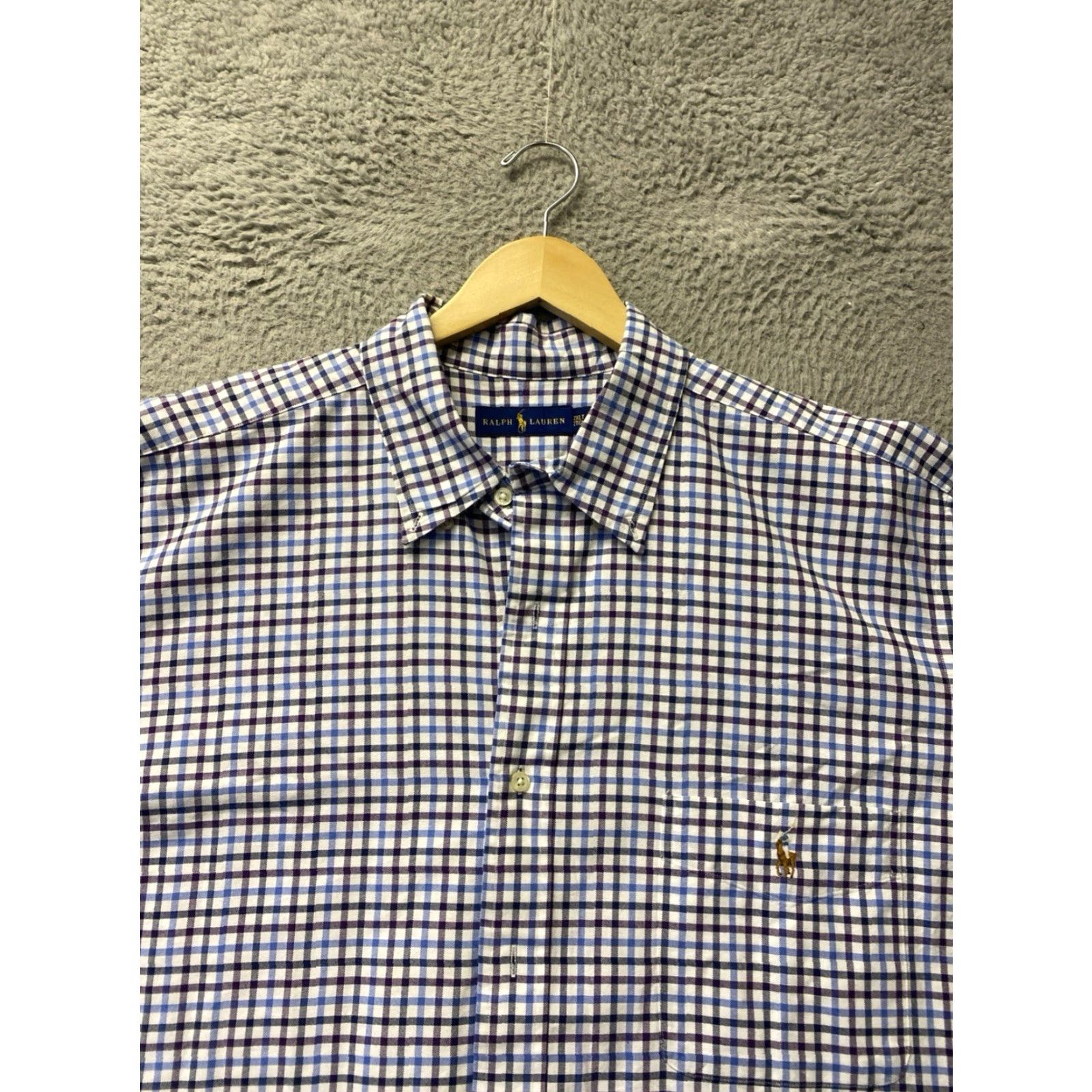 Ralph Lauren RALPH LAUREN Button Down Shirt Mens XXLT Classic Check Long Sleeve /161-5 Button-Down Polo Ralph Lauren Signature Pony Accent Size US XXL / EU 58 / 5 - 3 Thumbnail
