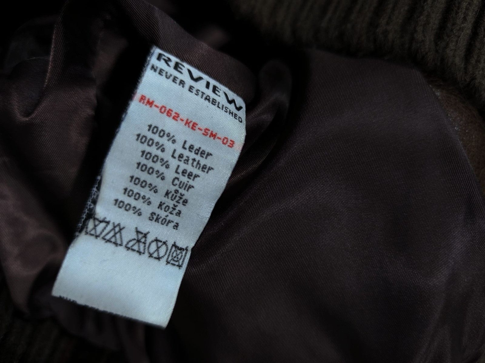 Hysteric Glamour Vtg Brown Leather Bomber Jacket Hedi Slimane Junya Watanabe Size US S / EU 44-46 / 1 - 7 Thumbnail