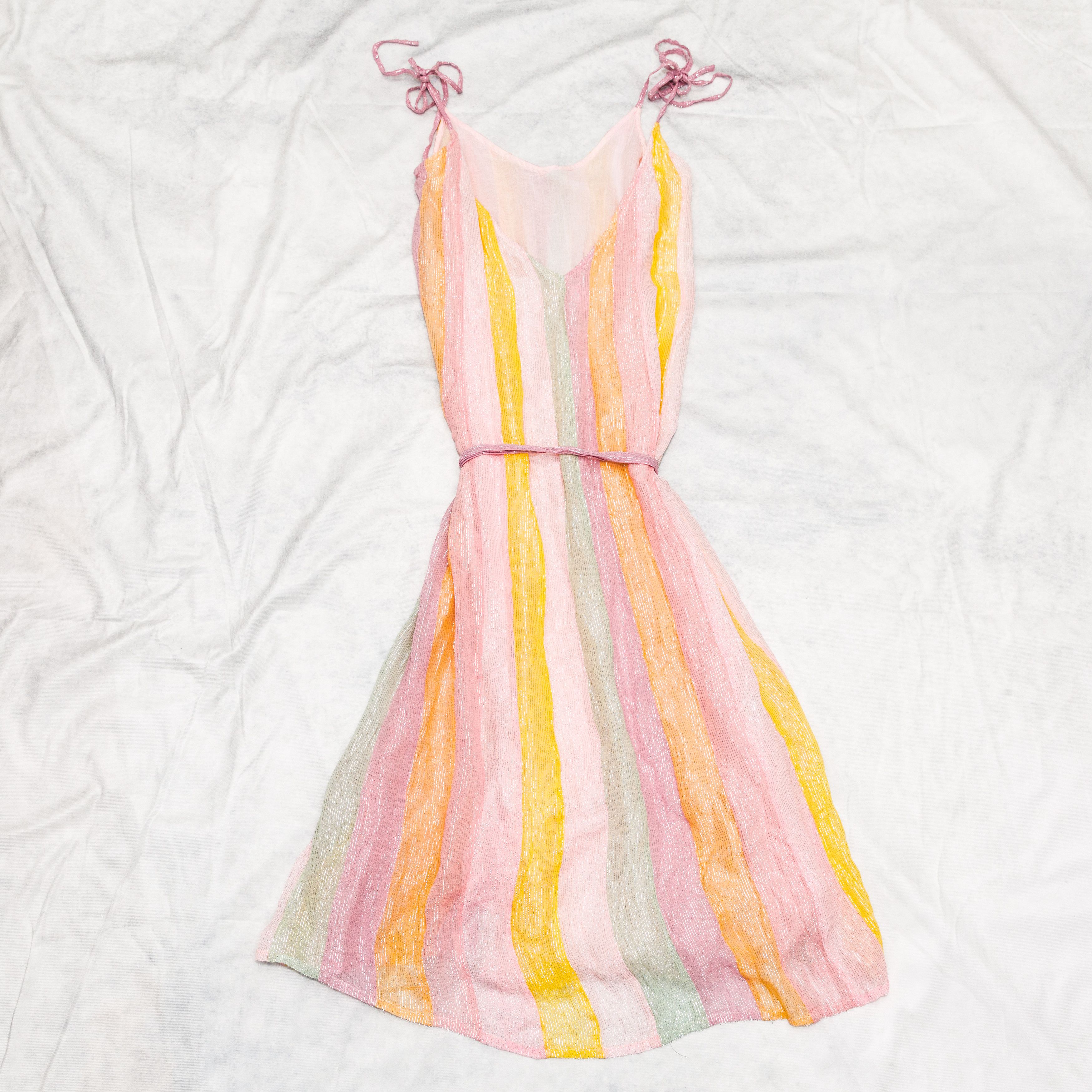Other Sundress Cary Marbella Rainbow Pastel Dress Long XS/S Size S / US 4 / IT 40 - 7 Thumbnail