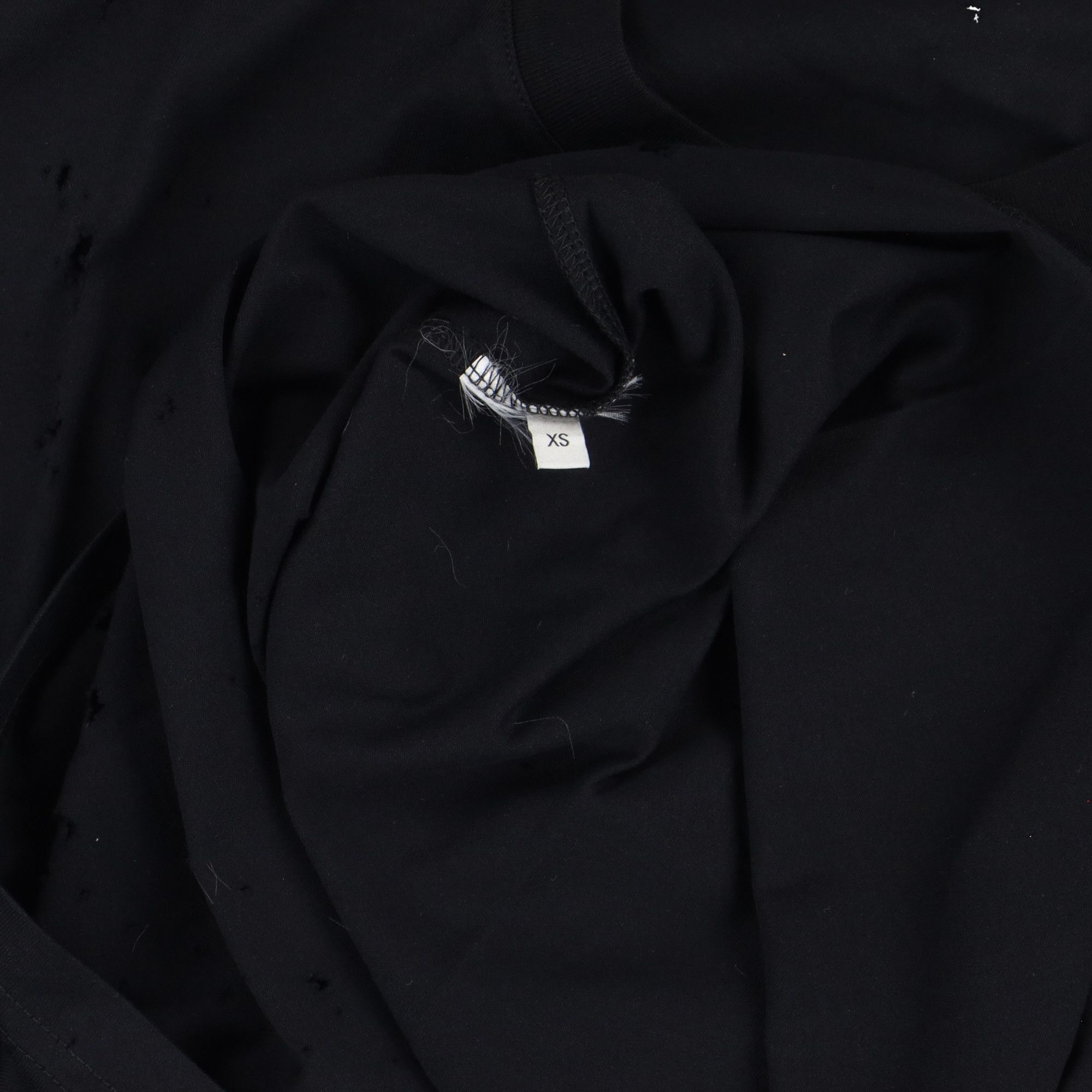 Givenchy Black Distressed Gold Blurred Logo T-Shirt Size XS / US 0-2 / IT 36-38 - 7 Thumbnail