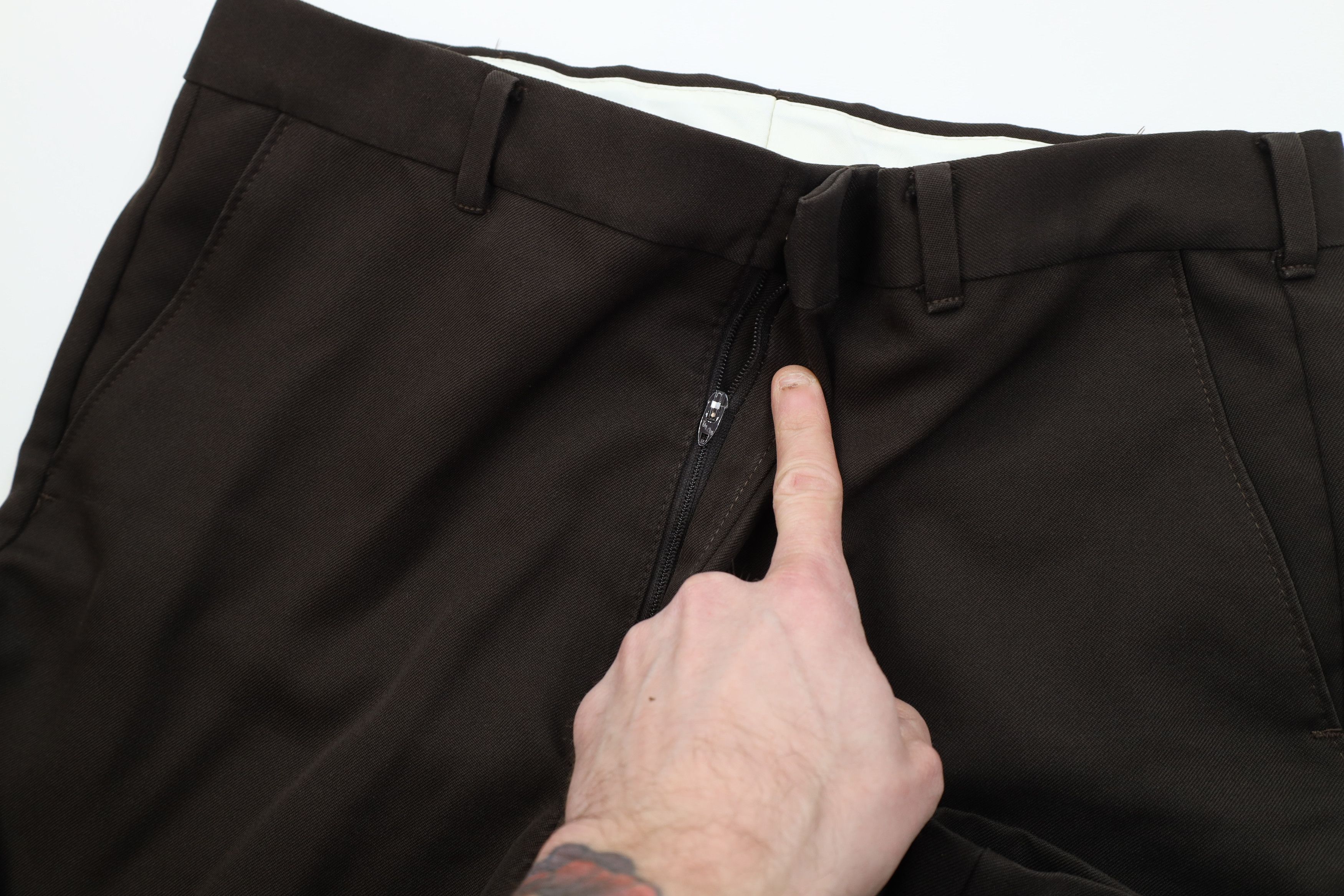 Vintage Vintage 70s Streetwear Flared Wide Leg Chino Pants Brown USA Size US 34 / EU 50 - 7 Thumbnail