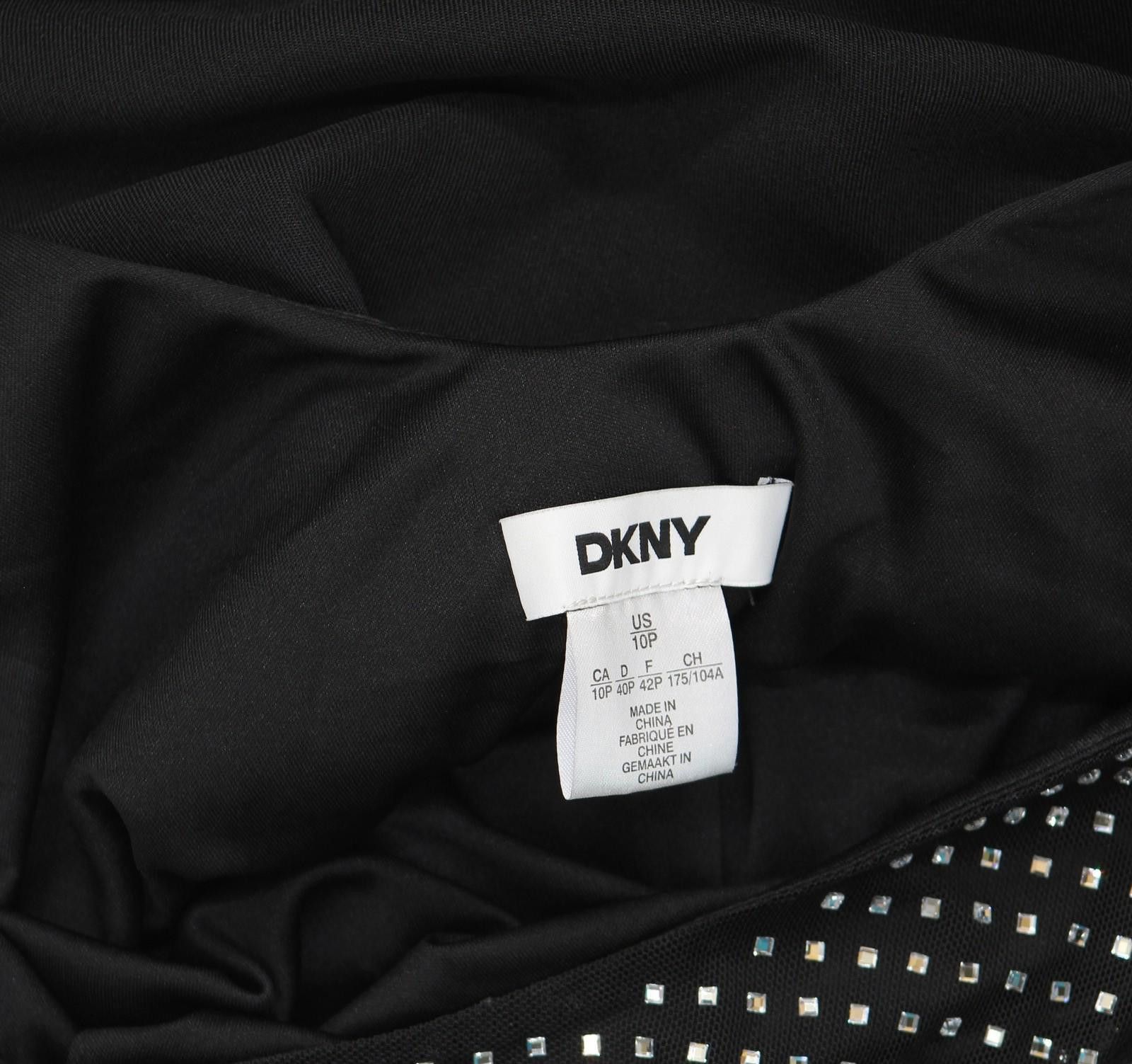 DKNY Dkny Sleeveless Cowl-back Dress Xd4ip44a Black / Silver 10p Size L / US 10 / IT 46 - 5 Thumbnail