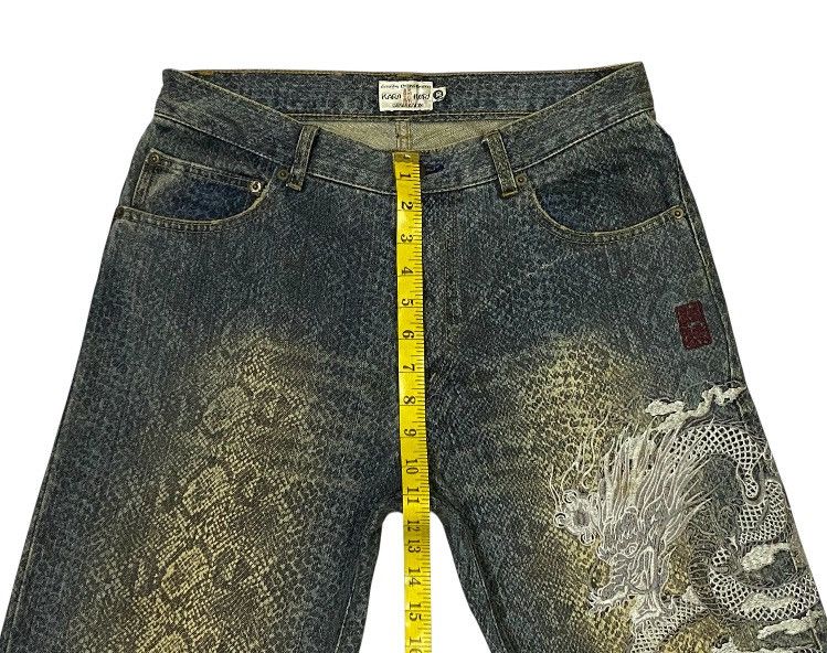 Karakuri Tamashii Karakuri Tamashi Dragon Embroidery Snake Skin Pattern Denim Size US 30 / EU 46 - 16 Thumbnail