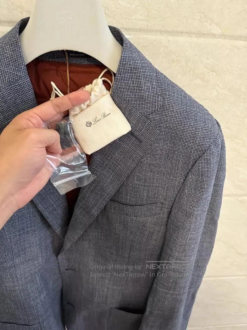 Loro Piana Loro Piana Blue White Rain System Blazer. Size US XL / EU 56 / 4 - 9 Thumbnail