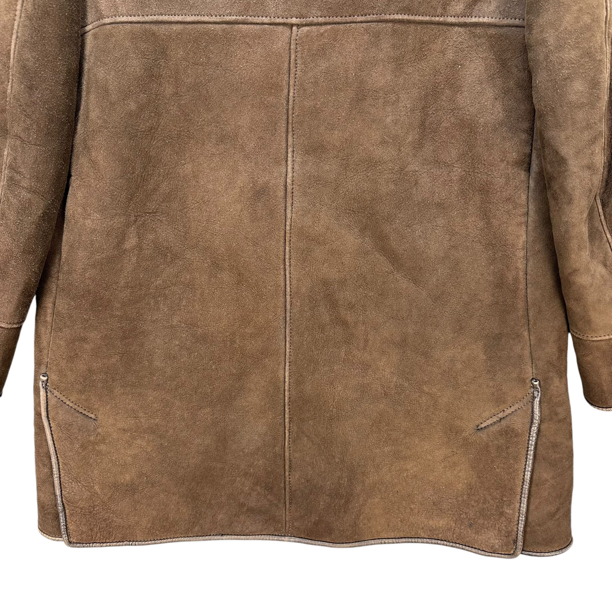 Vintage YEOVIL SHEEPSKIN SHOP Suede Leather Coat Jacket #A50-1180 Size S / US 4 / IT 40 - 12 Thumbnail