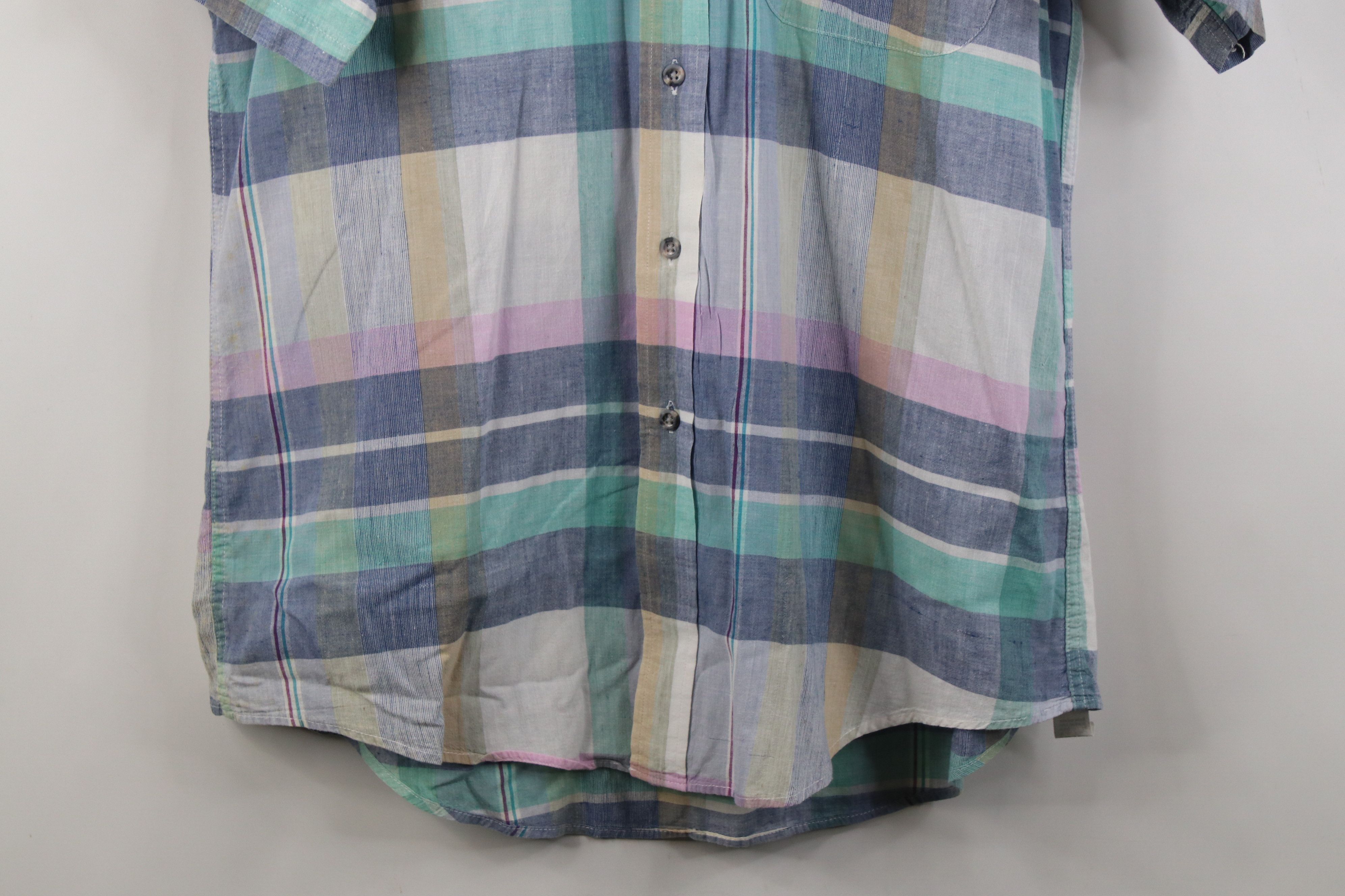 Vintage Vintage 80s 90s Streetwear Short Sleeve Button Shirt USA Size US L / EU 52-54 / 3 - 3 Thumbnail