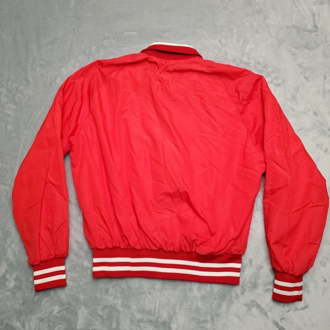 Vintage VINTAGE Alpha Sportswear Jacket Mens L Red Bomber Jacket Elastic Waist Lined Zip Full Zip Casual Sports Retro Mens Size US L / EU 52-54 / 3 - 6 Thumbnail