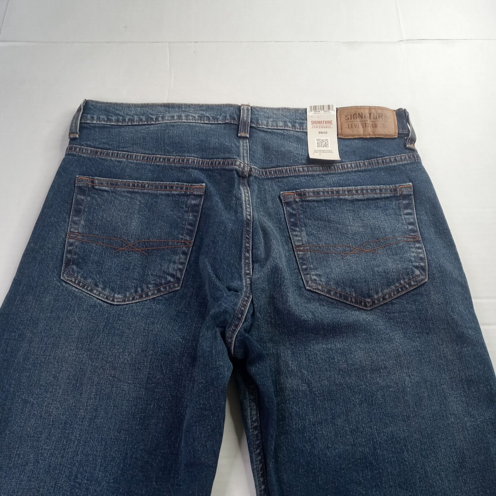 Levi's Signature By Levi's Loose Jeans Men's 34x32 Blue Denim Flex Size US 34 / EU 50 - 9 Thumbnail