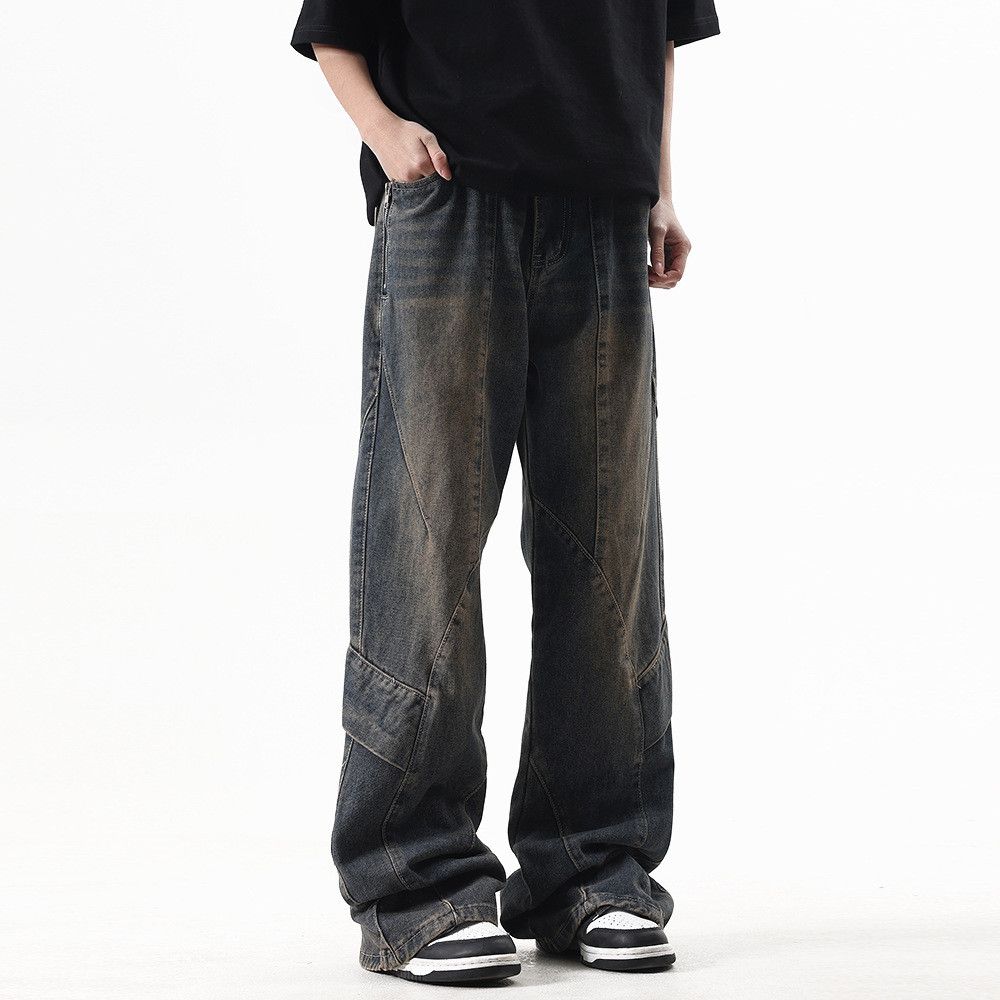 Japanese Brand × Jean Washed distressed split panel cargo jeans Size US 32 / EU 48 - 2 Thumbnail