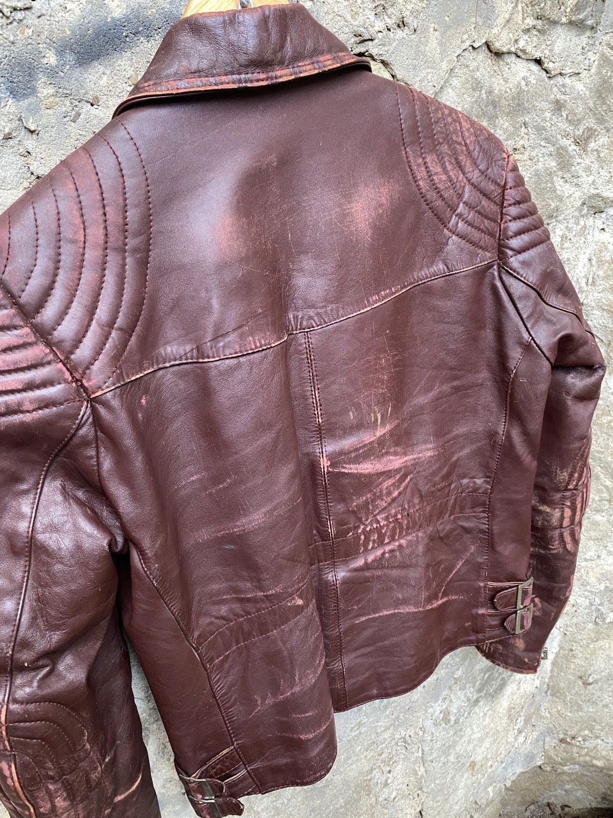 Vintage Rare Vintage 80s Distressed Leather Biker Jacket Size US M / EU 48-50 / 2 - 10 Thumbnail