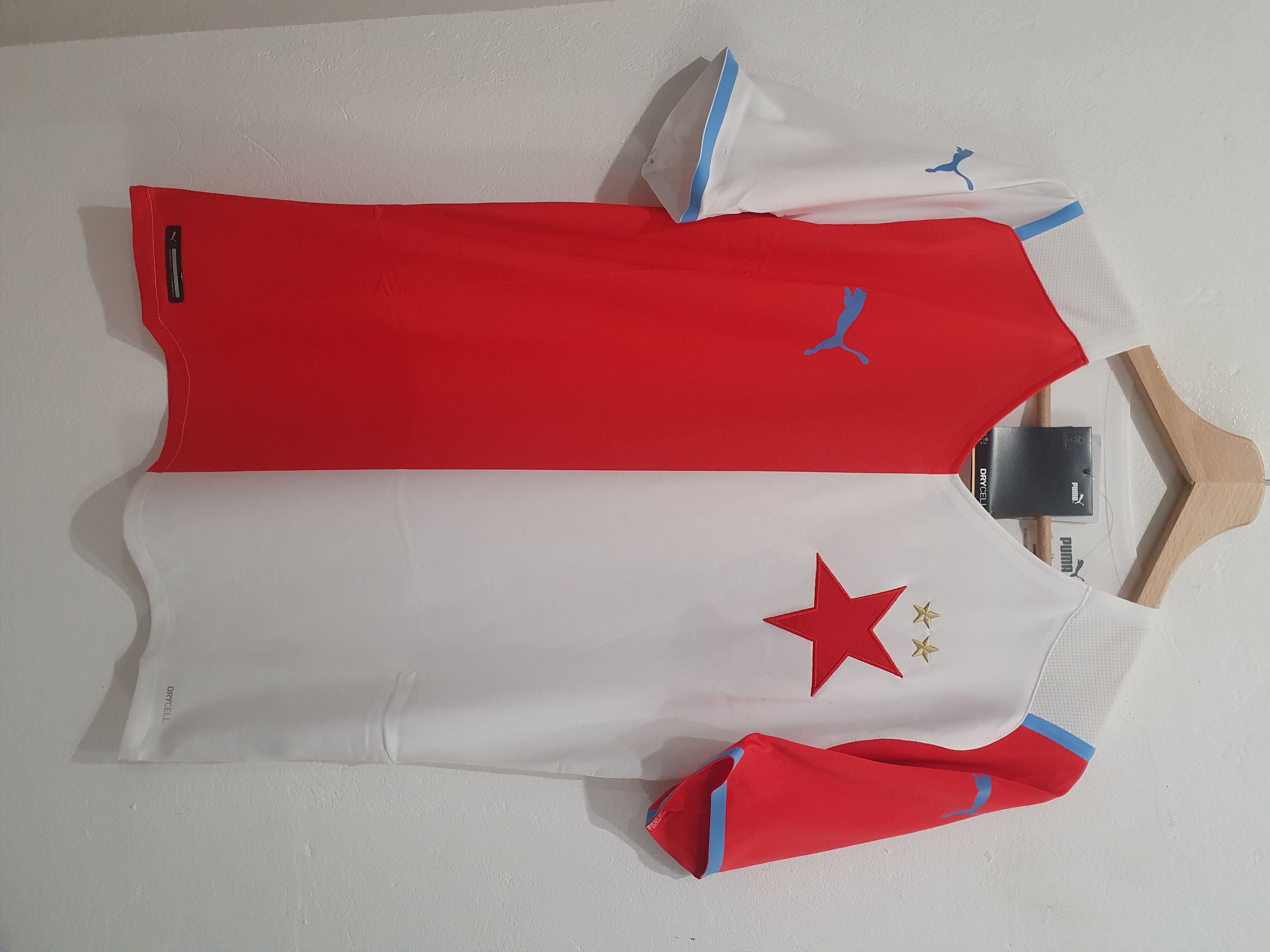 image of Slavia Praha Prague 2021 Puma Size M L New Shirt Jersey in Red/White, Men's