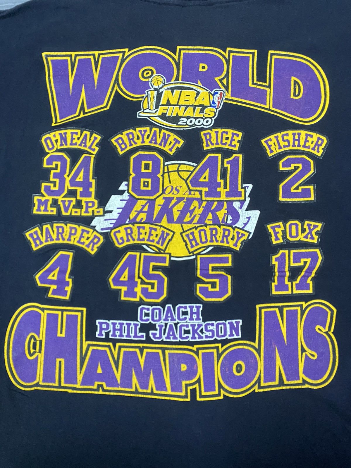 NBA Vintage Lakers Champions T-Shirt NBA Finals 2000's Kobe Size US XL / EU 56 / 4 - 15 Thumbnail