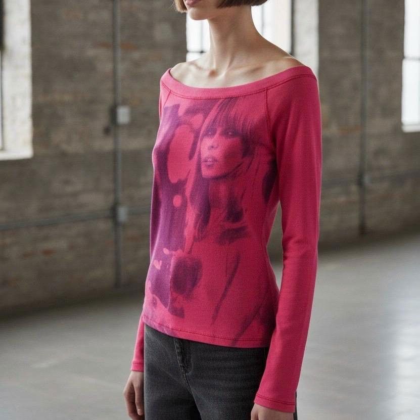 Miss Sixty The 60s Face Print Top Size ONE SIZE - 2 Thumbnail