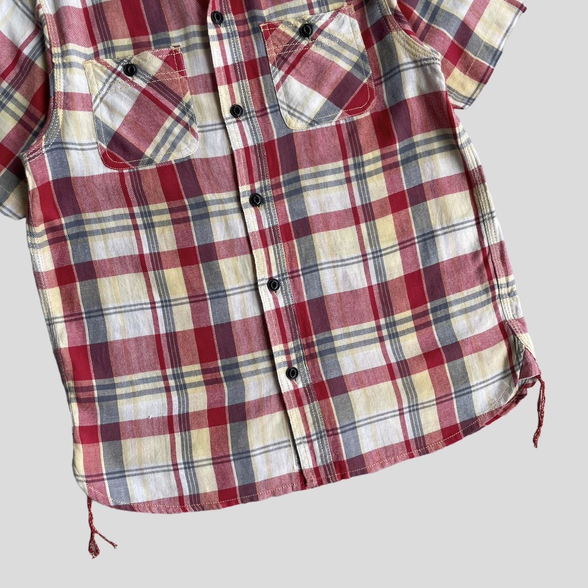Japanese Brand Houston Plaid Double Pocket Shirt Size US M / EU 48-50 / 2 - 4 Thumbnail