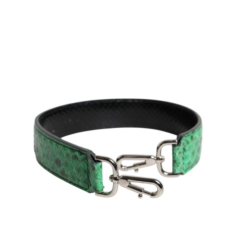 Dolce & Gabbana Dolce & Gabbana Black Green Exotic Leather Bag Shoulder Stra Size ONE SIZE - 2 Thumbnail