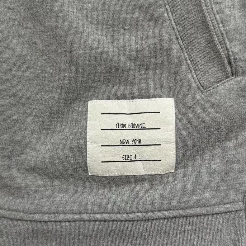 Thom Browne Thom Browne size4 Gray four stripe zip hoodie Size US XL / EU 56 / 4 - 4 Thumbnail