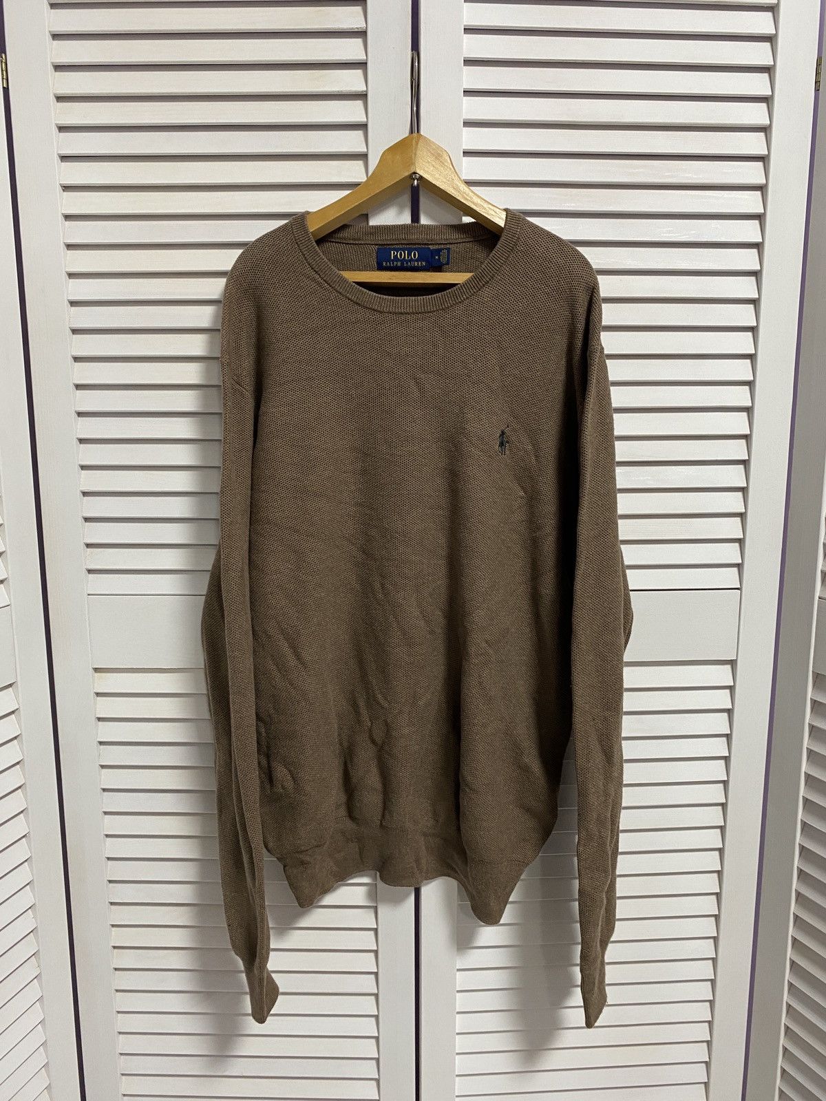 Polo Ralph Lauren × Ralph Lauren Vintage Knit Sweater Brown Polo Ralph Lauren Casual Logo Size US M / EU 48-50 / 2 - 2 Thumbnail