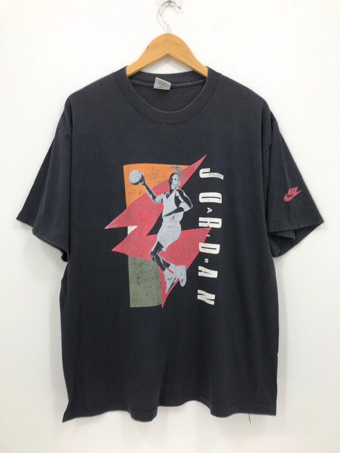 Jordan Brand × Nike × Vintage Vintage 90's Nike Michael Jordan Gray Tag shirt wts01 Size US L / EU 52-54 / 3 - 2 Thumbnail