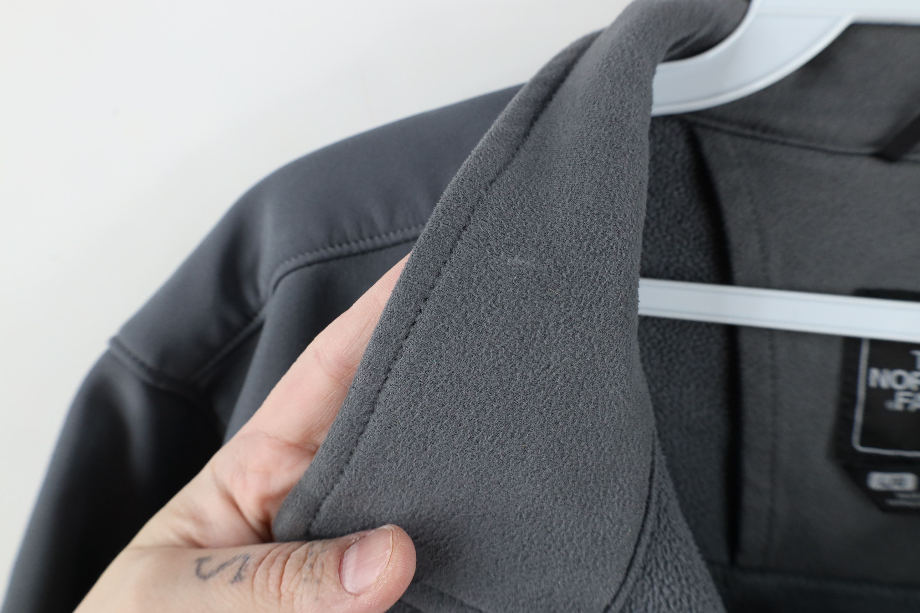 The North Face × Vintage The North Face Fleece Lined Full Zip Soft Shell Jacket Gray Size US L / EU 52-54 / 3 - 9 Thumbnail