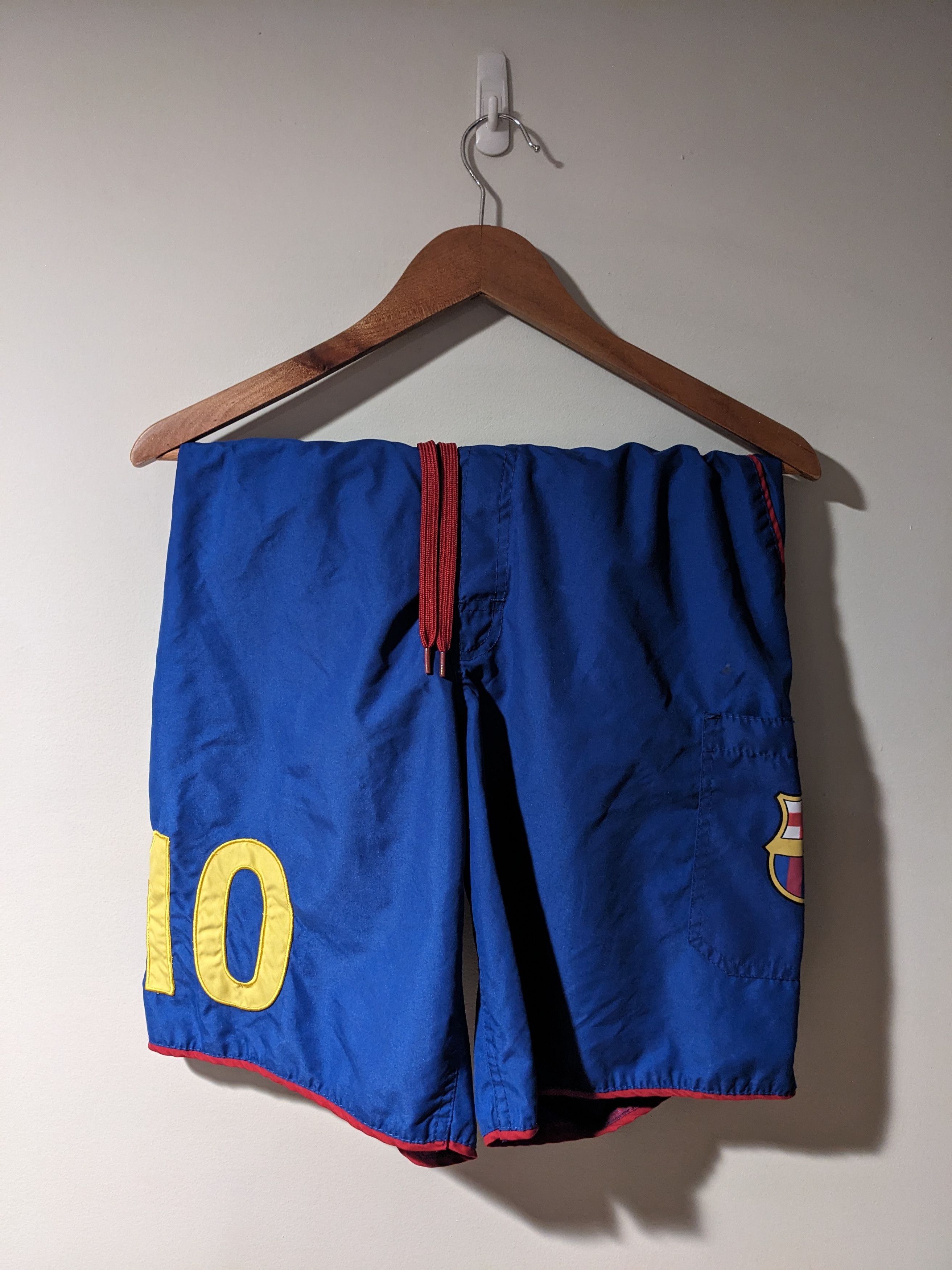 Vintage Vintage Messi FCB Barcelona Blue Size 30 Shorts Size US 30 / EU 46 - 1 Thumbnail